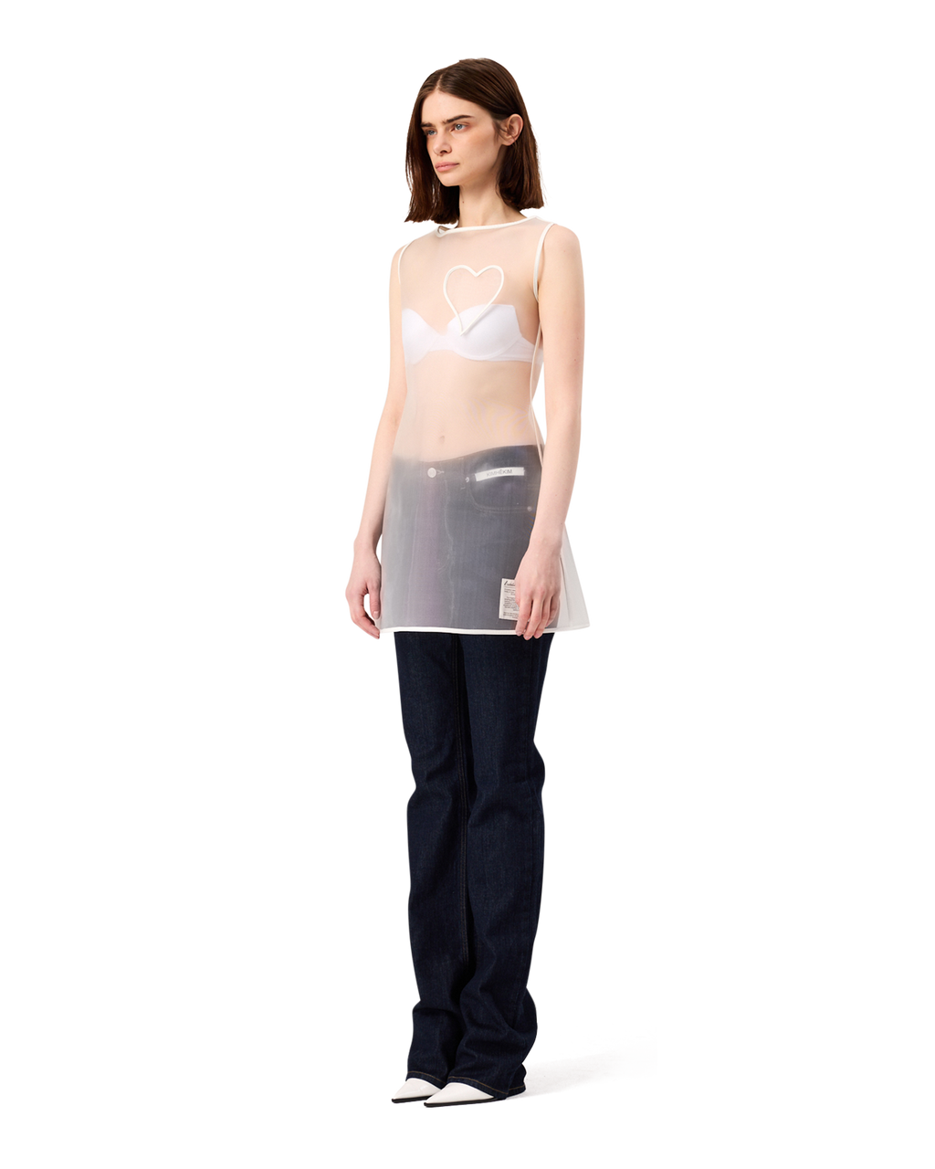 Kimhe Kim - Hanii Heart Mini Dress (White) product image 3 | TRAB K-Fashion Australia