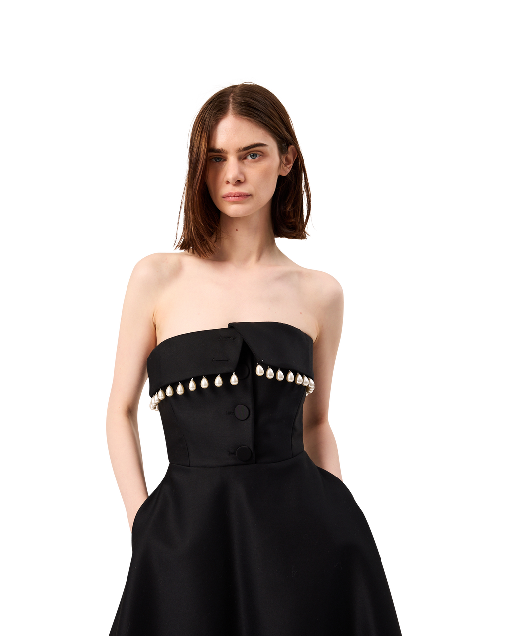 Kimhe Kim - Pearl Embellished Neo Emma Dress (Black) product image 8 | TRAB K-Fashion Australia
