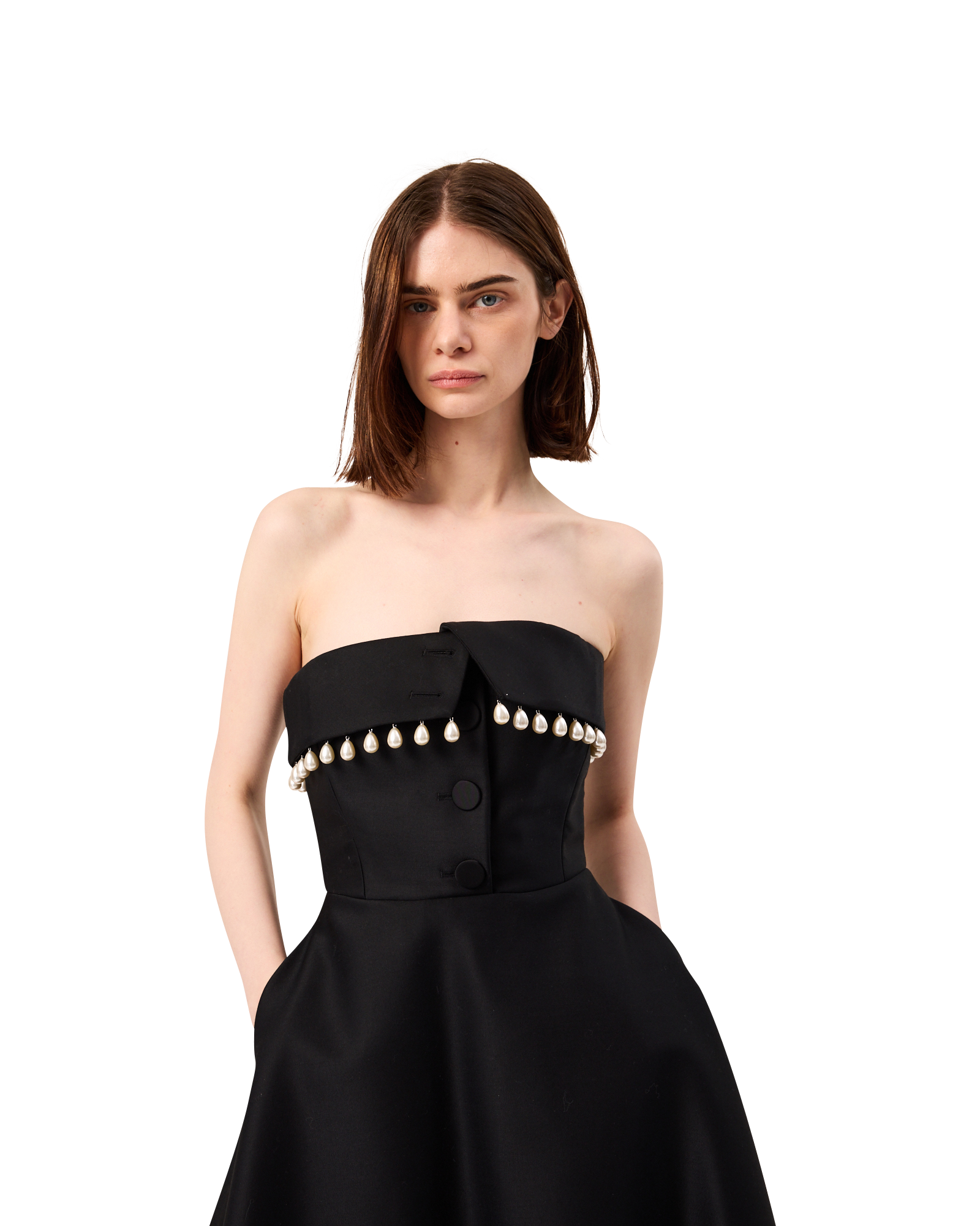 Kimhe Kim - Pearl Embellished Neo Emma Dress (Black) product image 8 | TRAB K-Fashion Australia