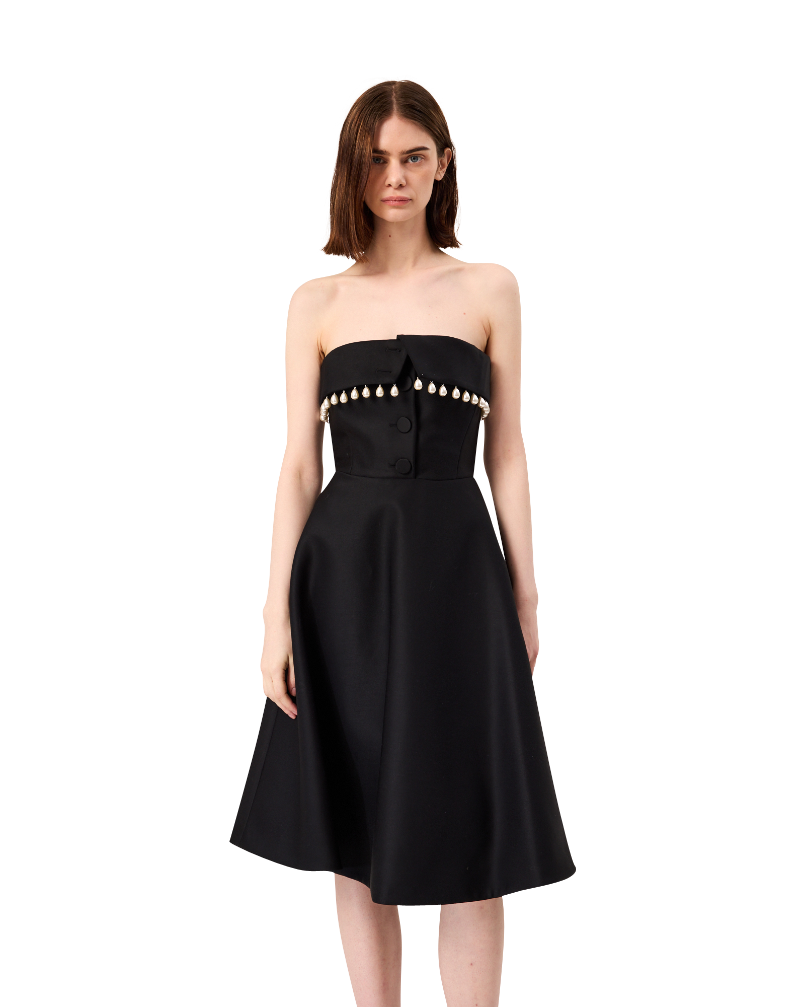 Kimhe Kim - Pearl Embellished Neo Emma Dress (Black) product image 7 | TRAB K-Fashion Australia