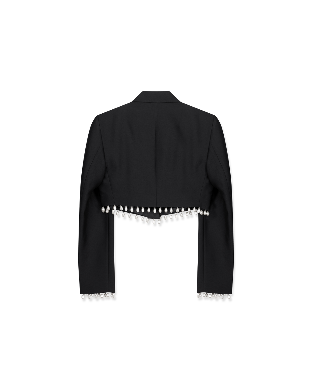 Kimhe Kim - Pearl Embellished Cropped Tuxedo Jacket (Black) product image 2 | TRAB K-Fashion Australia
