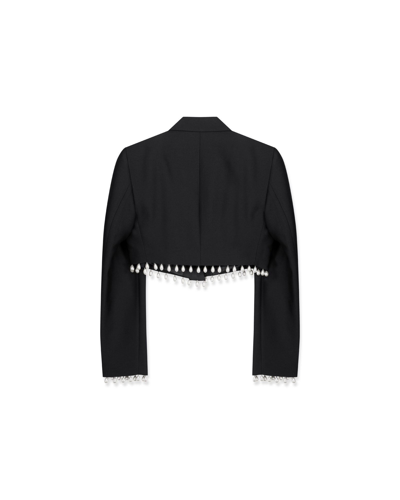 Kimhe Kim - Pearl Embellished Cropped Tuxedo Jacket (Black) product image 2 | TRAB K-Fashion Australia