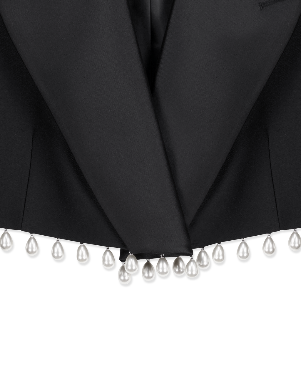 Kimhe Kim - Pearl Embellished Cropped Tuxedo Jacket (Black) product image 4 | TRAB K-Fashion Australia