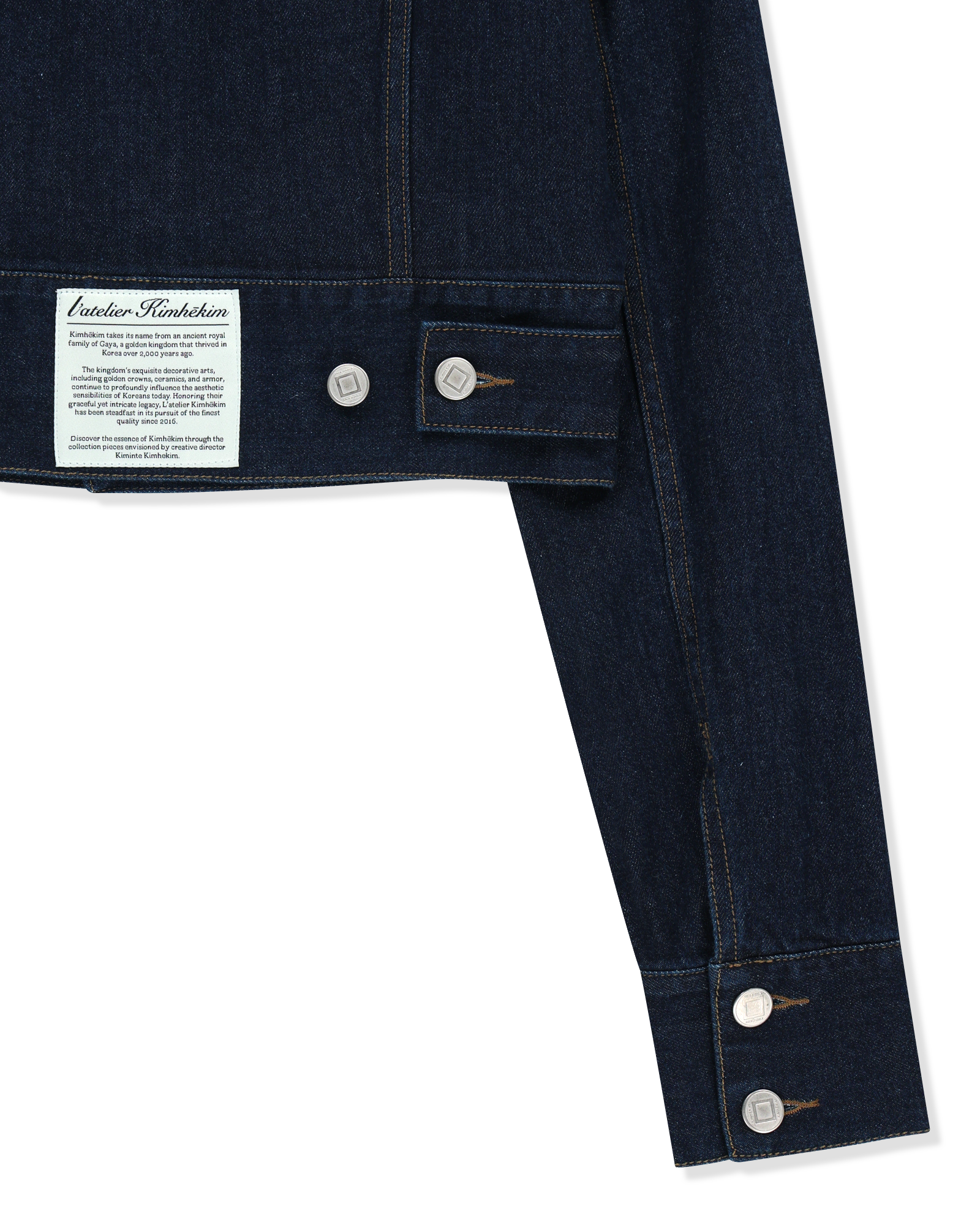 Kimhe Kim - Lesley Denim Cropped Jacket (Indigo Blue) product image 15 | TRAB K-Fashion Australia