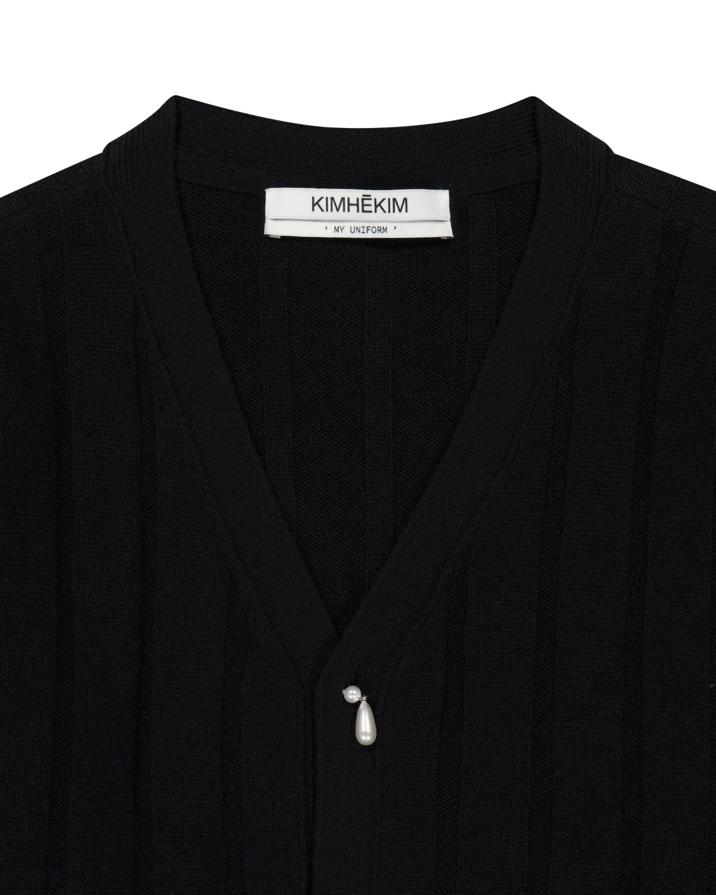 Kimhe Kim - Pearl Embellished V-Neck Cardigan (Black) product image 14 | TRAB K-Fashion Australia