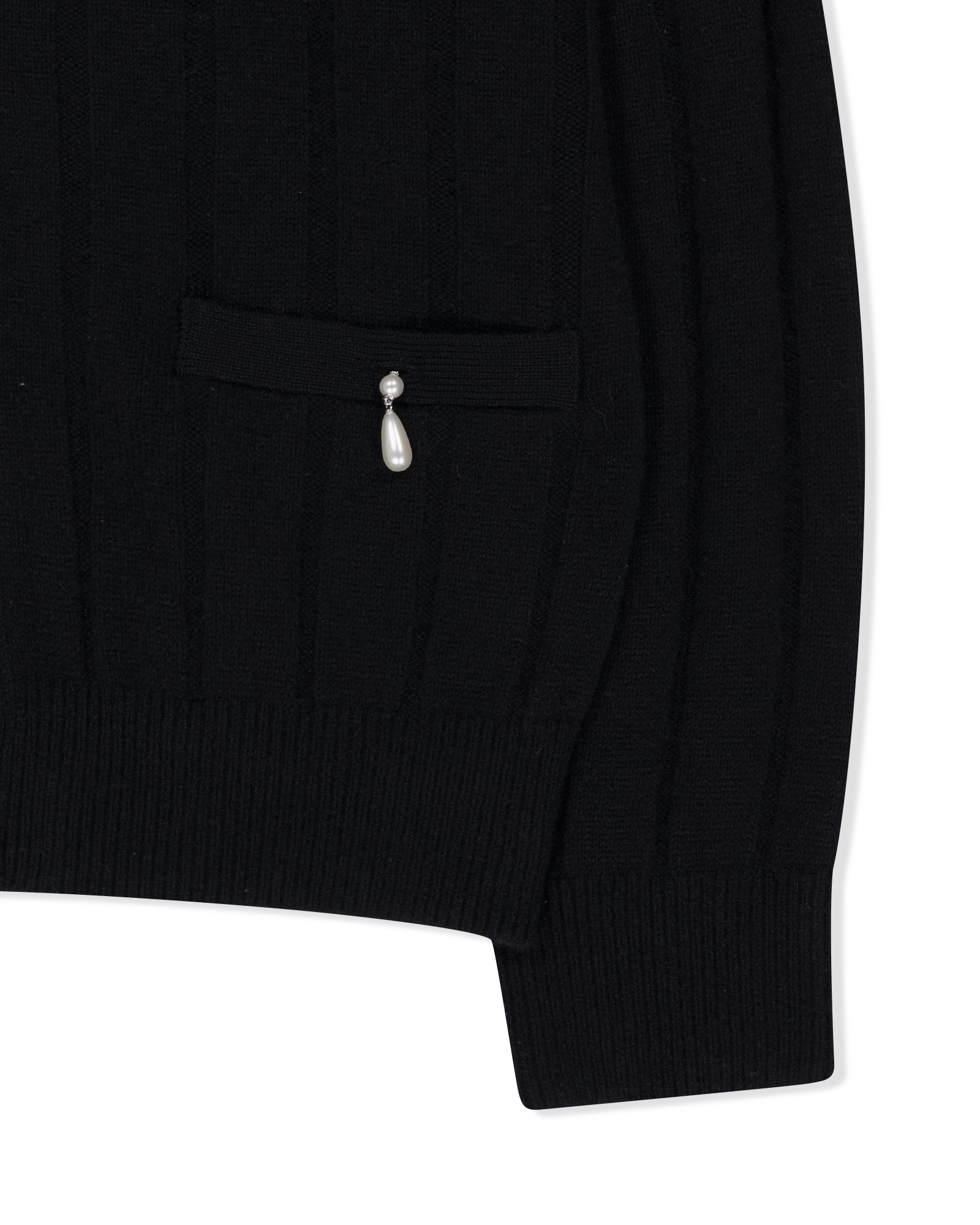Kimhe Kim - Pearl Embellished V-Neck Cardigan (Black) product image 15 | TRAB K-Fashion Australia
