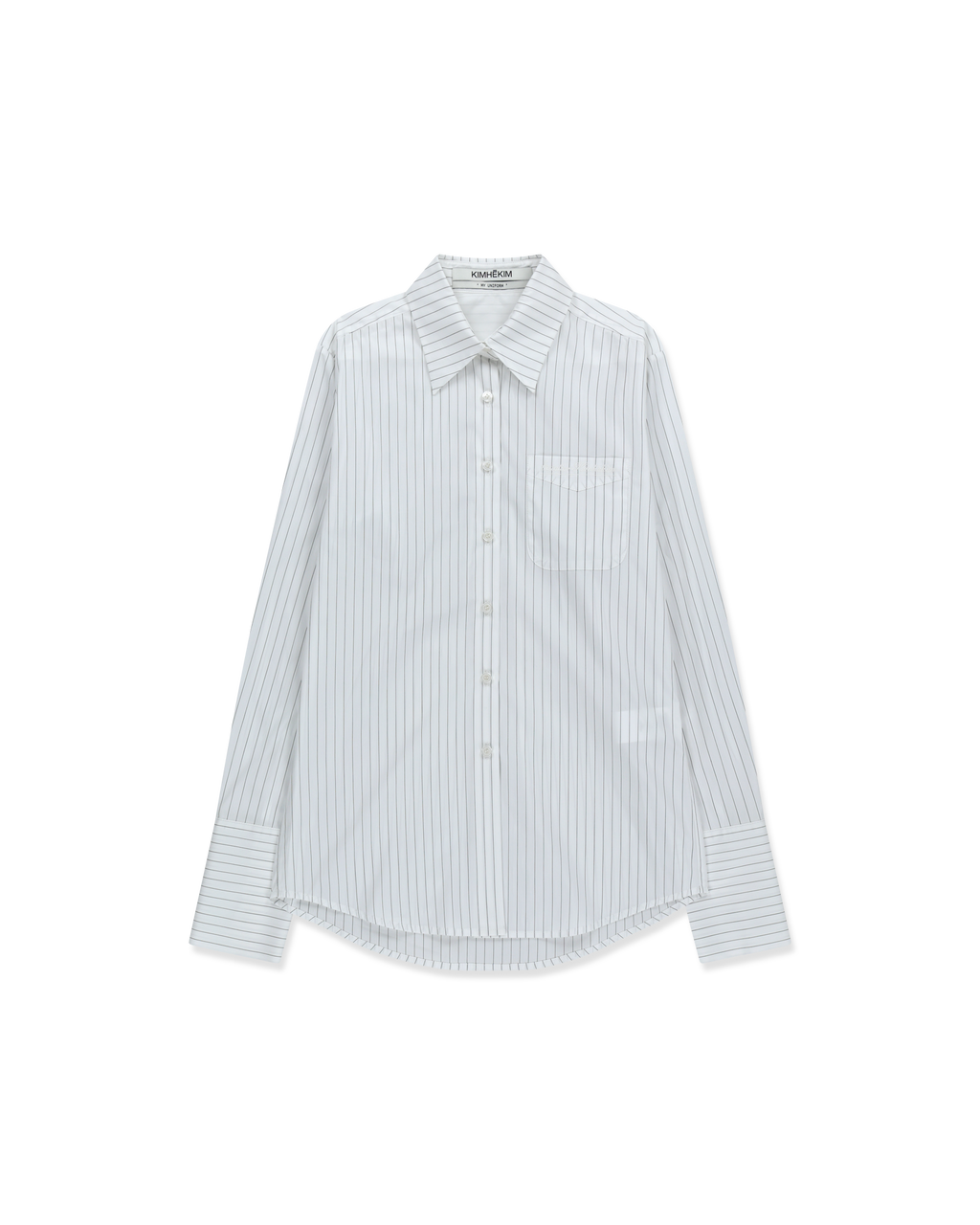 Kimhe Kim - Gabriel Striped Shirt (White) product image 1 | TRAB K-Fashion Australia