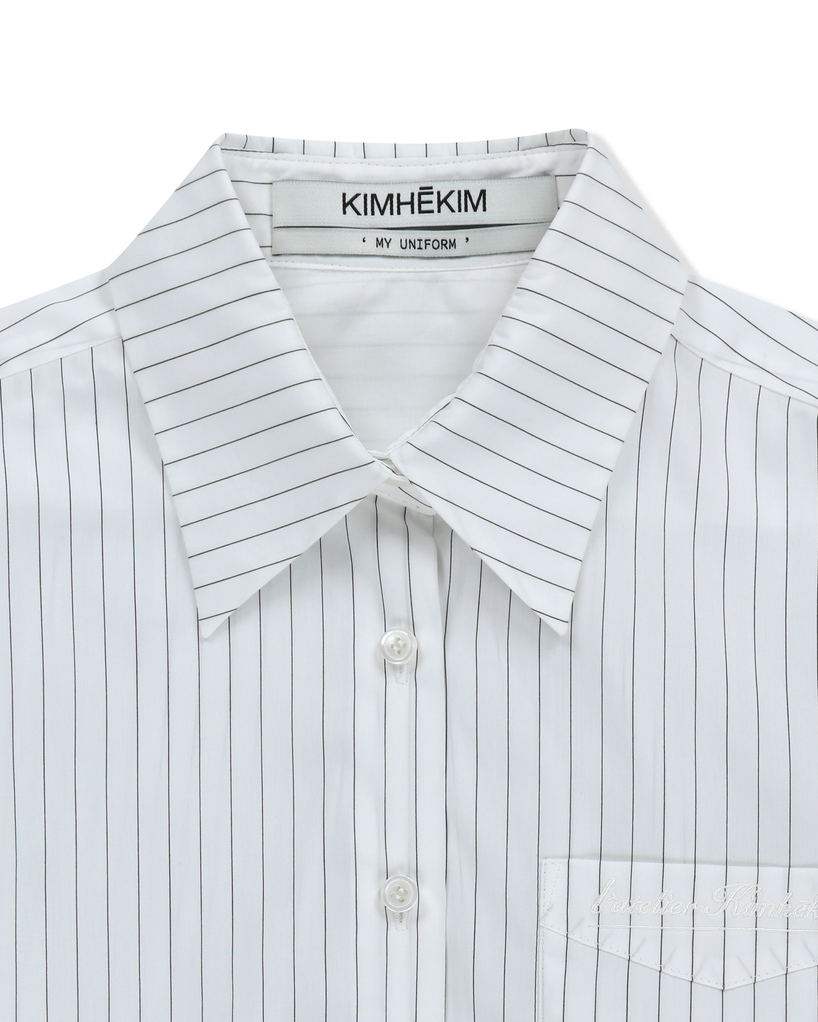Kimhe Kim - Gabriel Striped Shirt (White) product image 3 | TRAB K-Fashion Australia