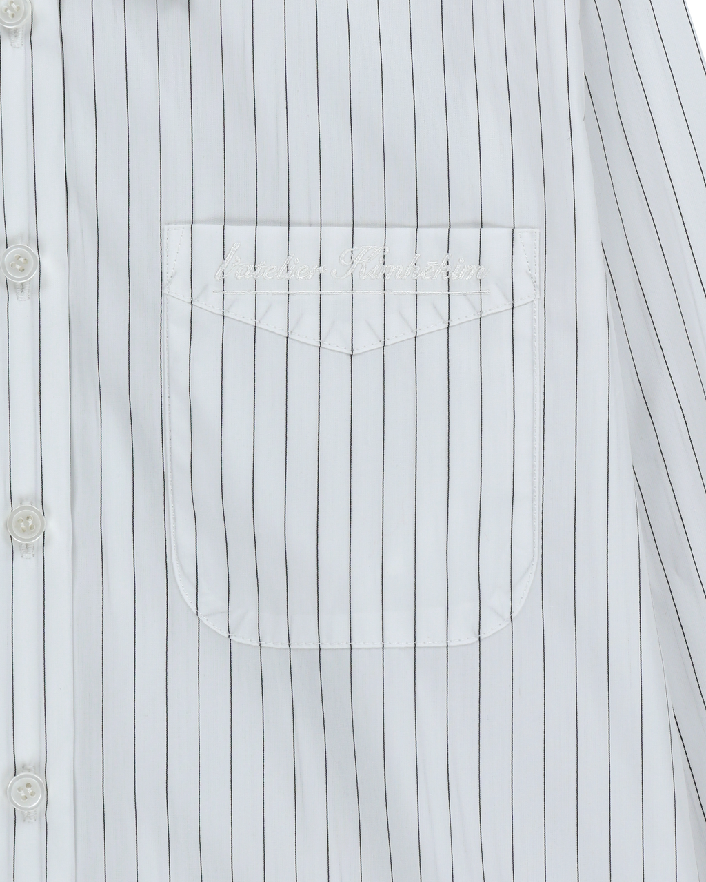 Kimhe Kim - Gabriel Striped Shirt (White) product image 4 | TRAB K-Fashion Australia