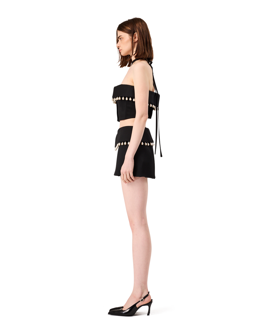 Kimhe Kim - Pearl Embellished Neo Emma Tube Top (Black) product image 4 | TRAB K-Fashion Australia