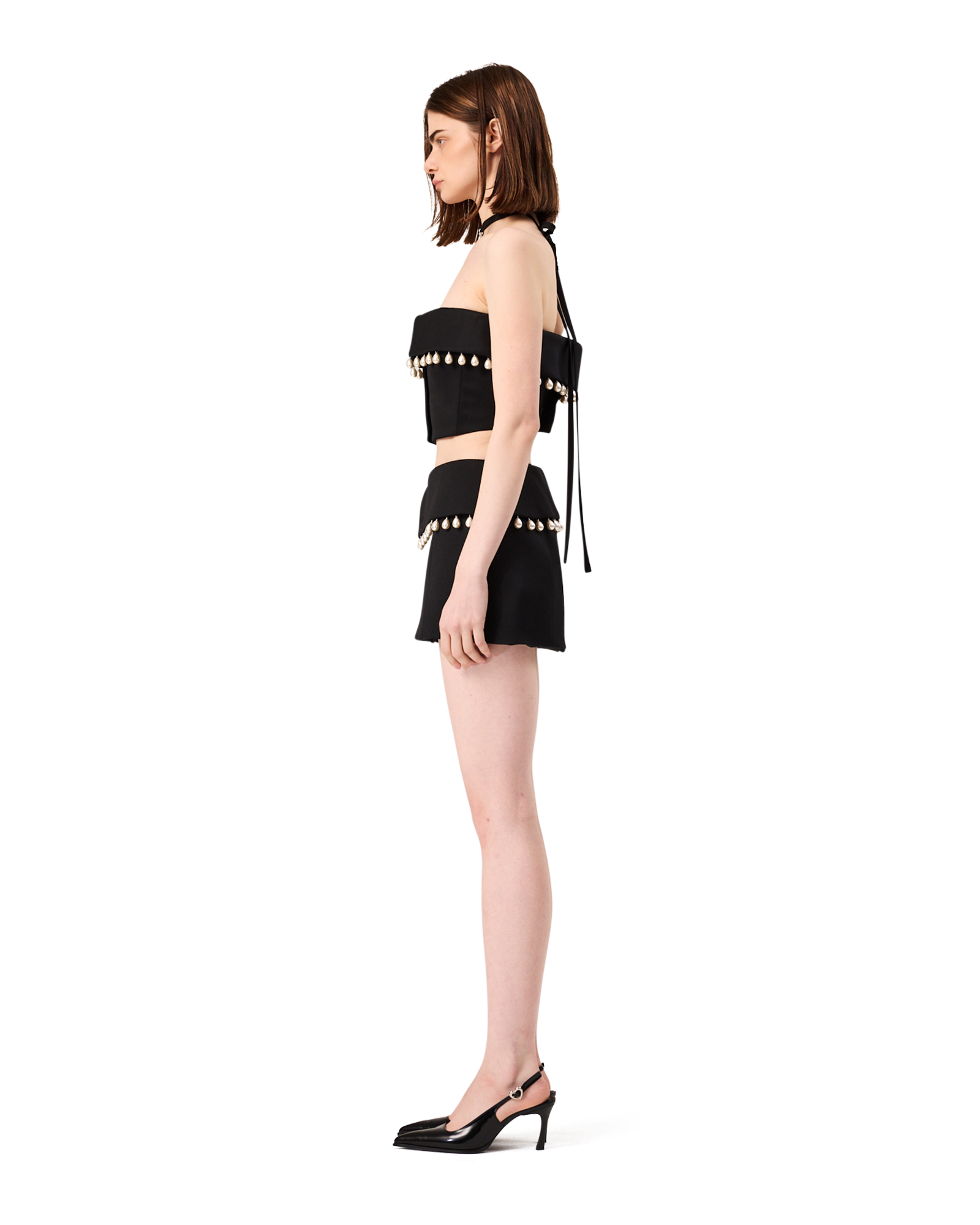 Kimhe Kim - Pearl Embellished Neo Emma Tube Top (Black) product image 4 | TRAB K-Fashion Australia