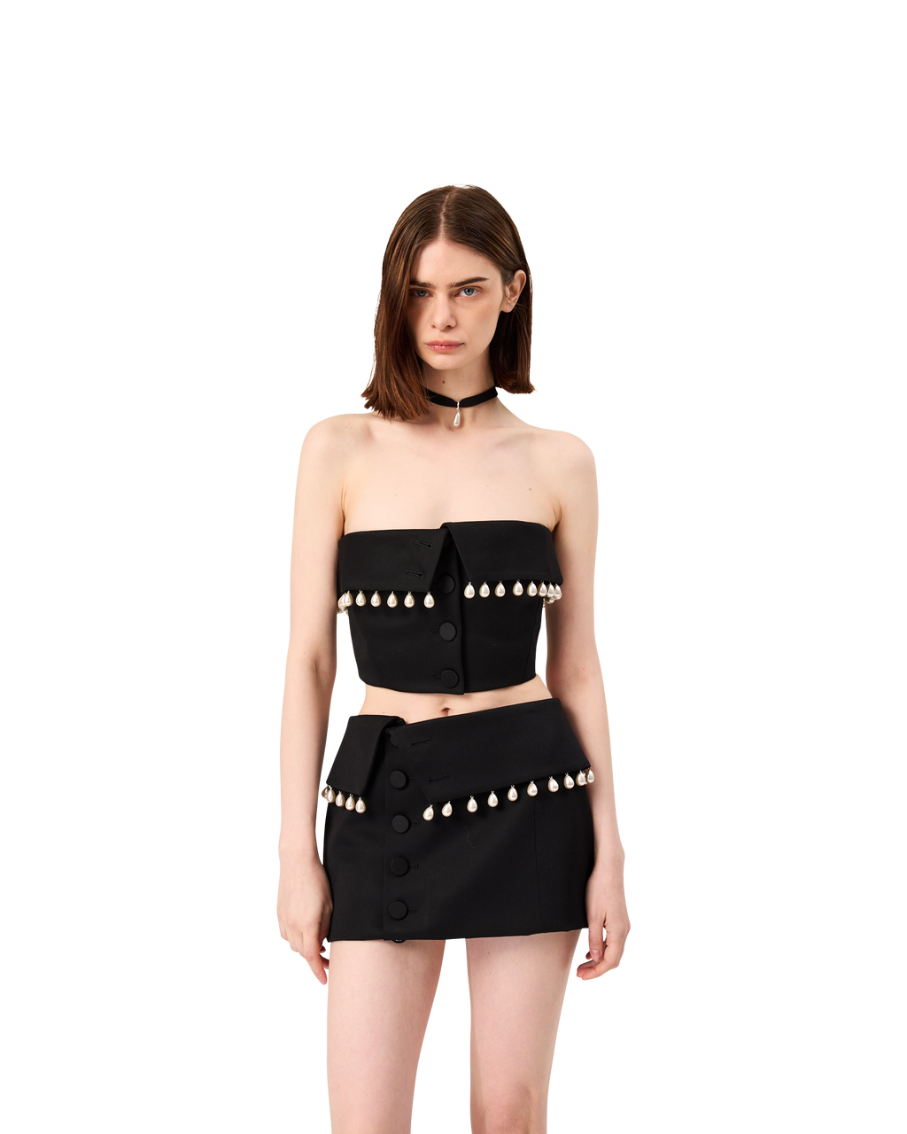 Kimhe Kim - Pearl Embellished Neo Emma Tube Top (Black) product image 7 | TRAB K-Fashion Australia