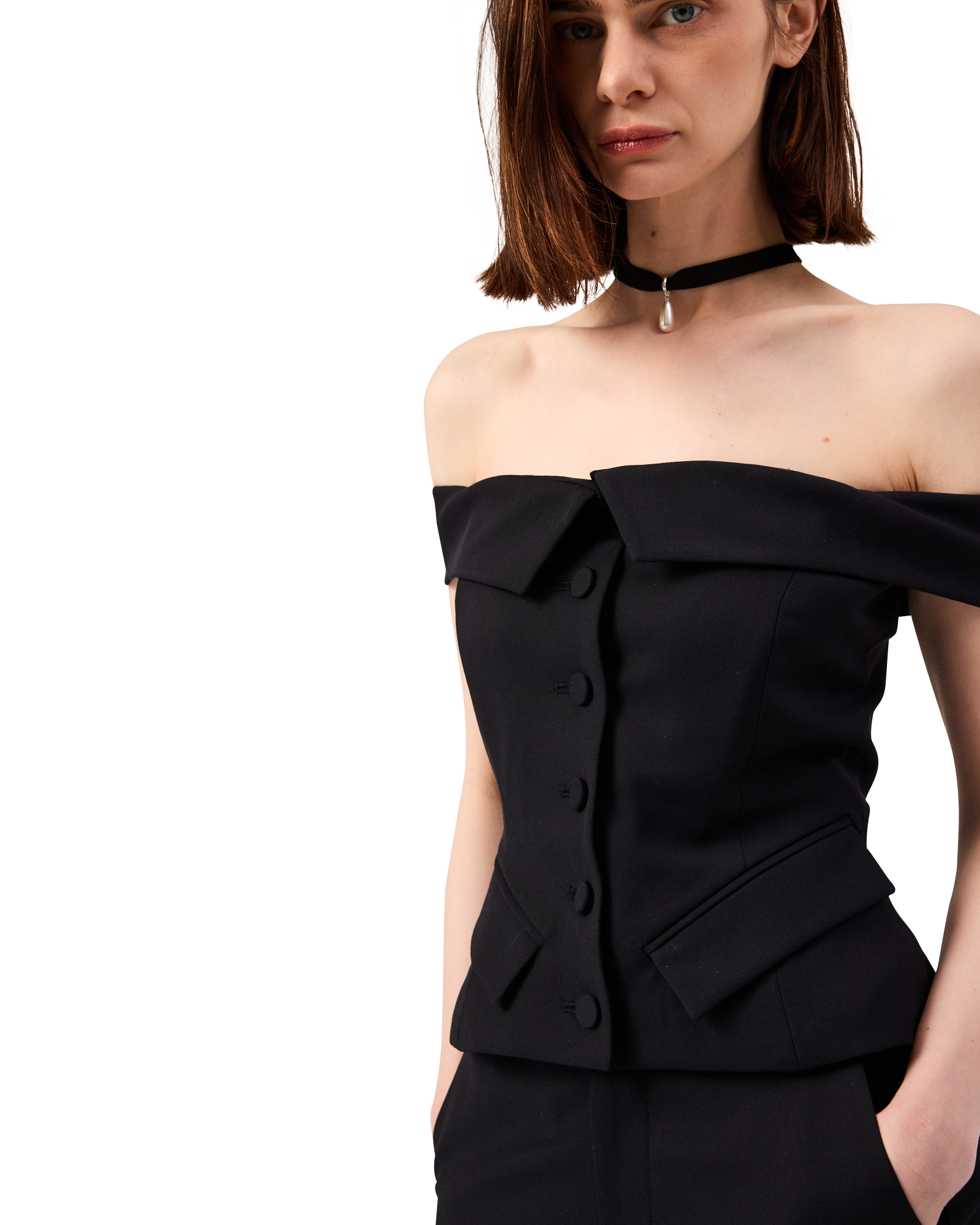 Kimhe Kim - Emma Off Shoulder Top (Black) product image 11 | TRAB K-Fashion Australia