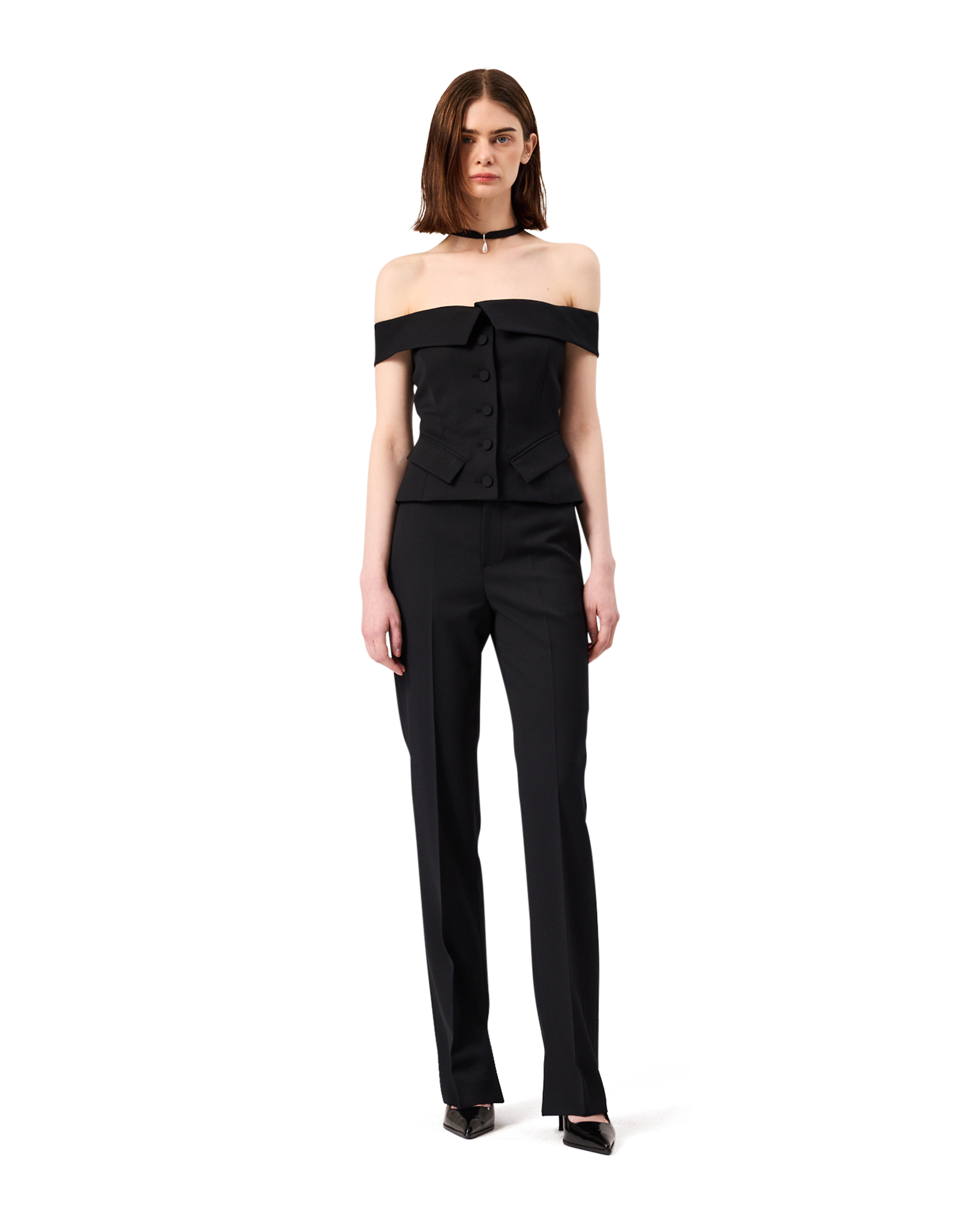 Kimhe Kim - Emma Off Shoulder Top (Black) product image 1 | TRAB K-Fashion Australia