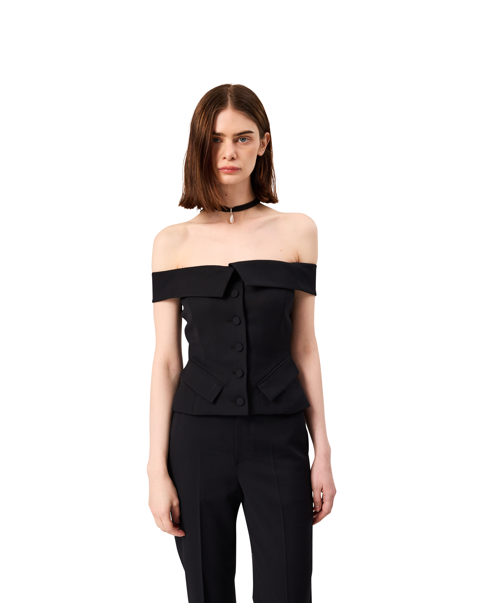 Kimhe Kim - Emma Off Shoulder Top (Black) product image 7 | TRAB K-Fashion Australia