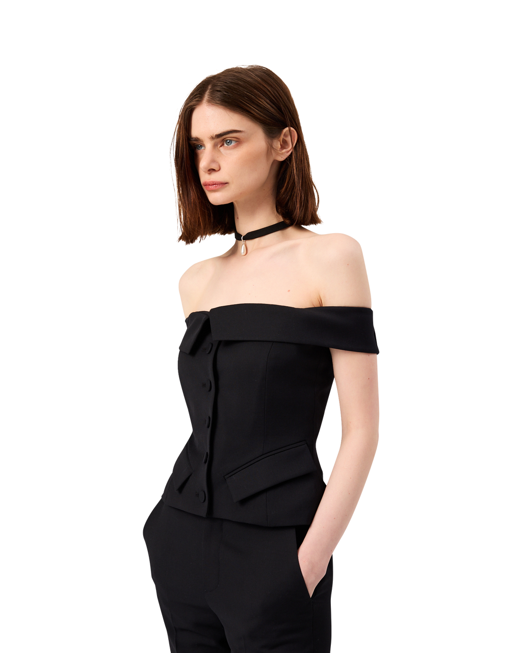 Kimhe Kim - Emma Off Shoulder Top (Black) product image 8 | TRAB K-Fashion Australia