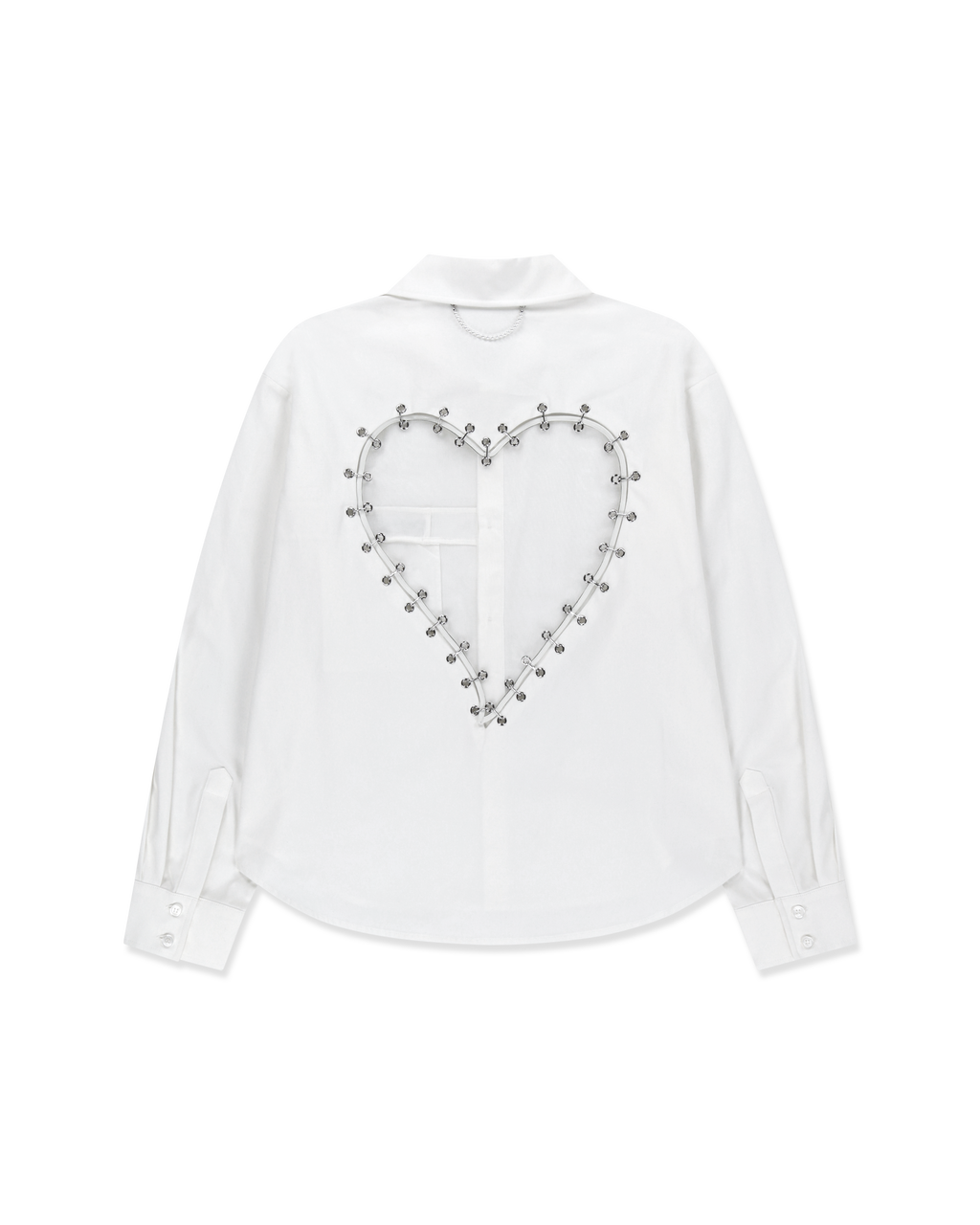 Kimhe Kim - Back Heart Cut-Out Shirt (White) product image 9 | TRAB K-Fashion Australia