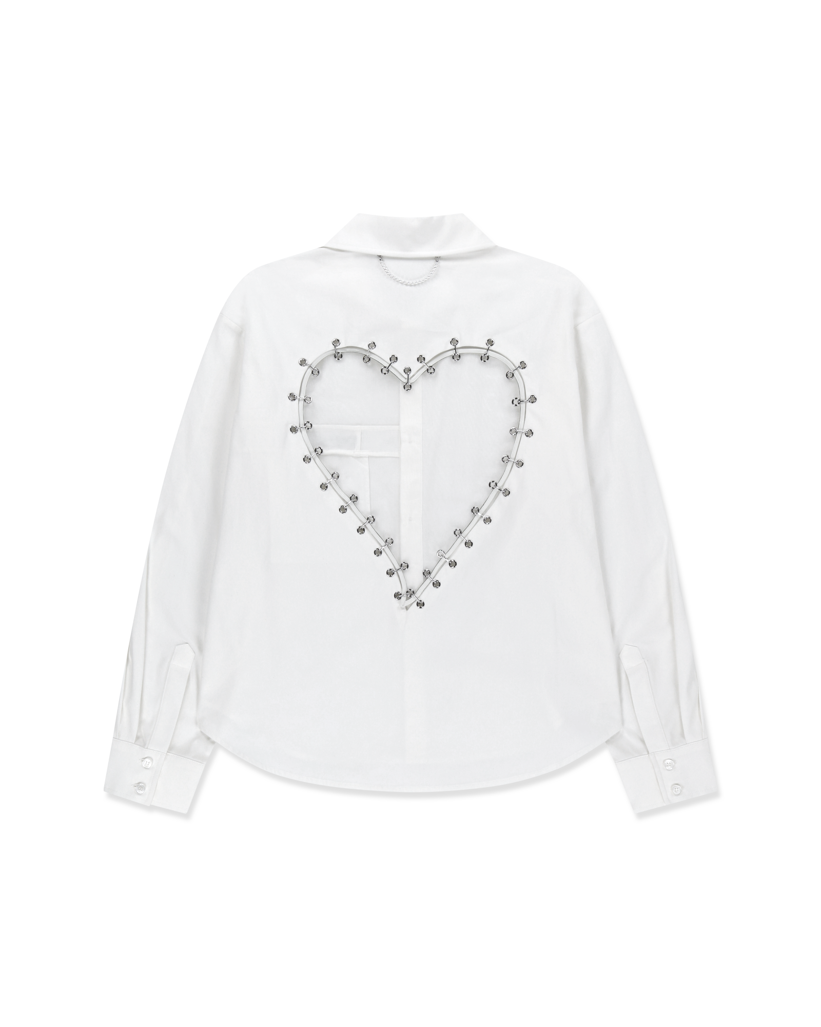 Kimhe Kim - Back Heart Cut-Out Shirt (White) product image 9 | TRAB K-Fashion Australia