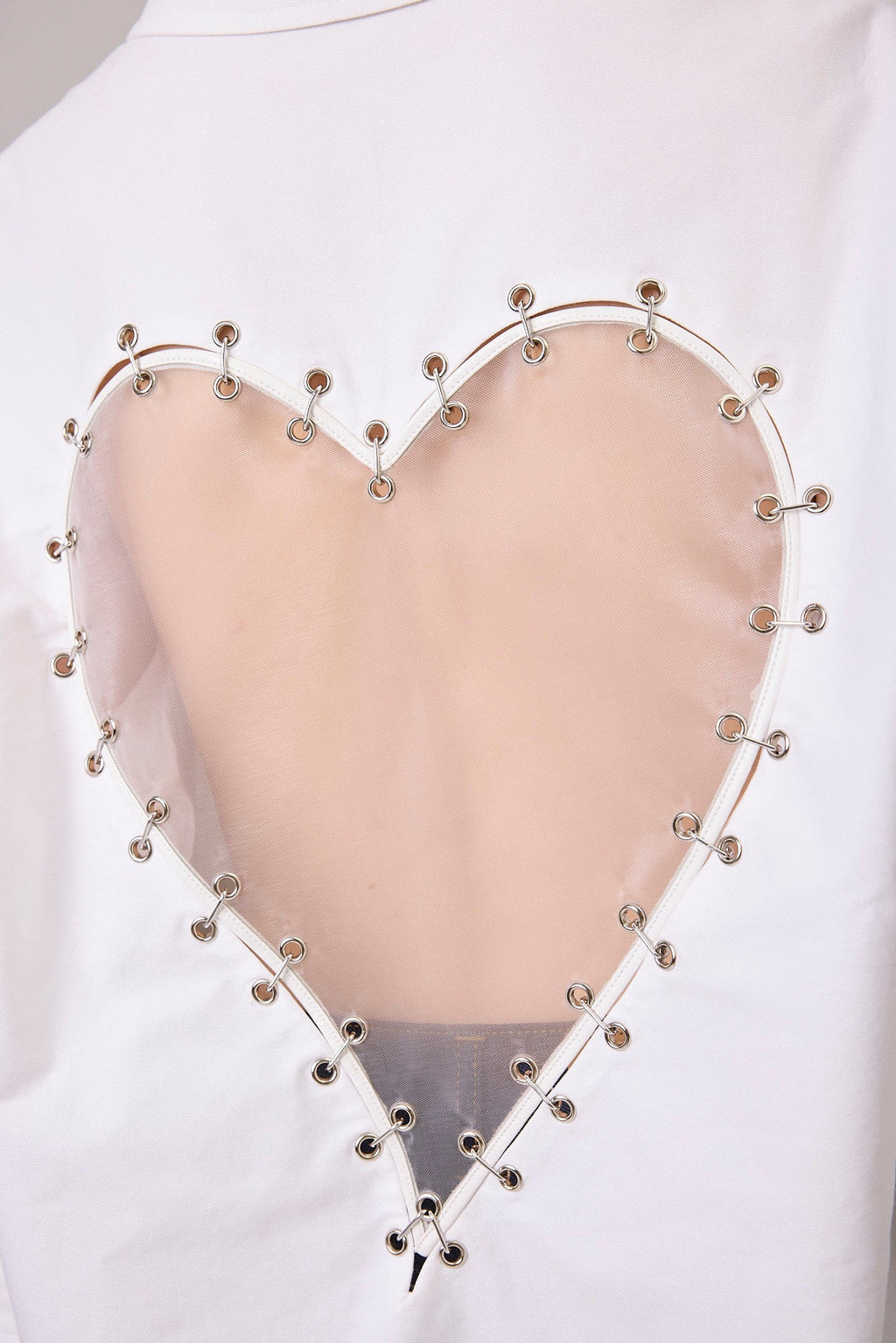 Kimhe Kim - Back Heart Cut-Out Shirt (White) product image 7 | TRAB K-Fashion Australia