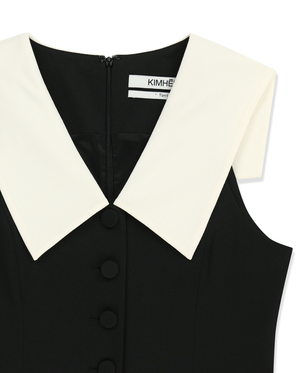 Kimhe Kim - Malevich Sailor Collar Pleated Sleeveless Dress (Black/Ivory) product image 8 | TRAB K-Fashion Australia