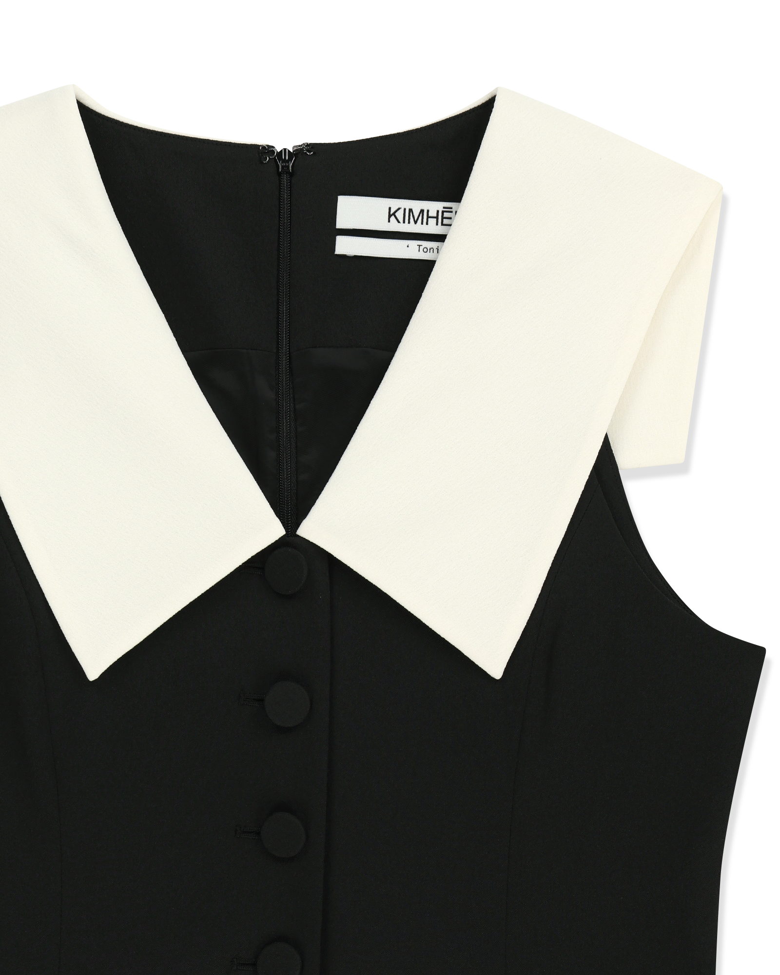 Kimhe Kim - Malevich Sailor Collar Pleated Sleeveless Dress (Black/Ivory) product image 8 | TRAB K-Fashion Australia