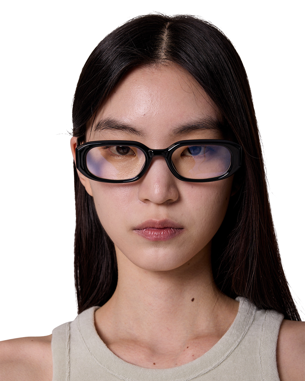 Kimhe Kim - Narrow Rectangular Glasses (Black) product image 6 | TRAB K-Fashion Australia