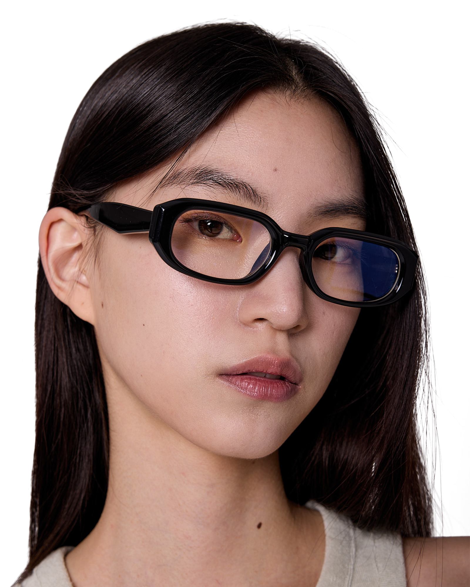 Kimhe Kim - Narrow Rectangular Glasses (Black) product image 8 | TRAB K-Fashion Australia