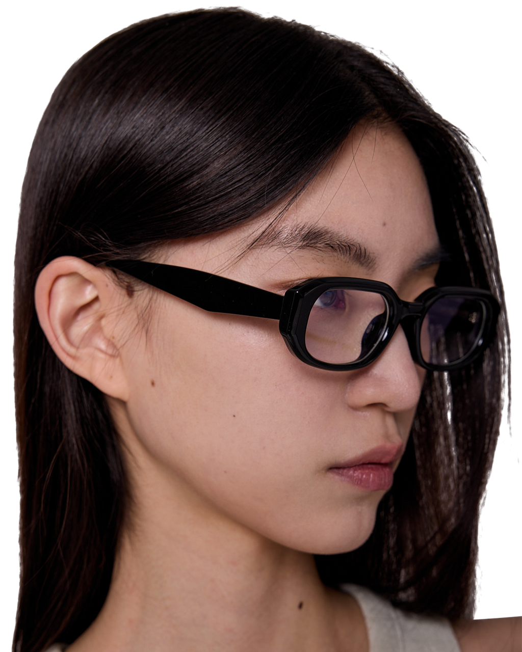 Kimhe Kim - Narrow Rectangular Glasses (Black) product image 9 | TRAB K-Fashion Australia