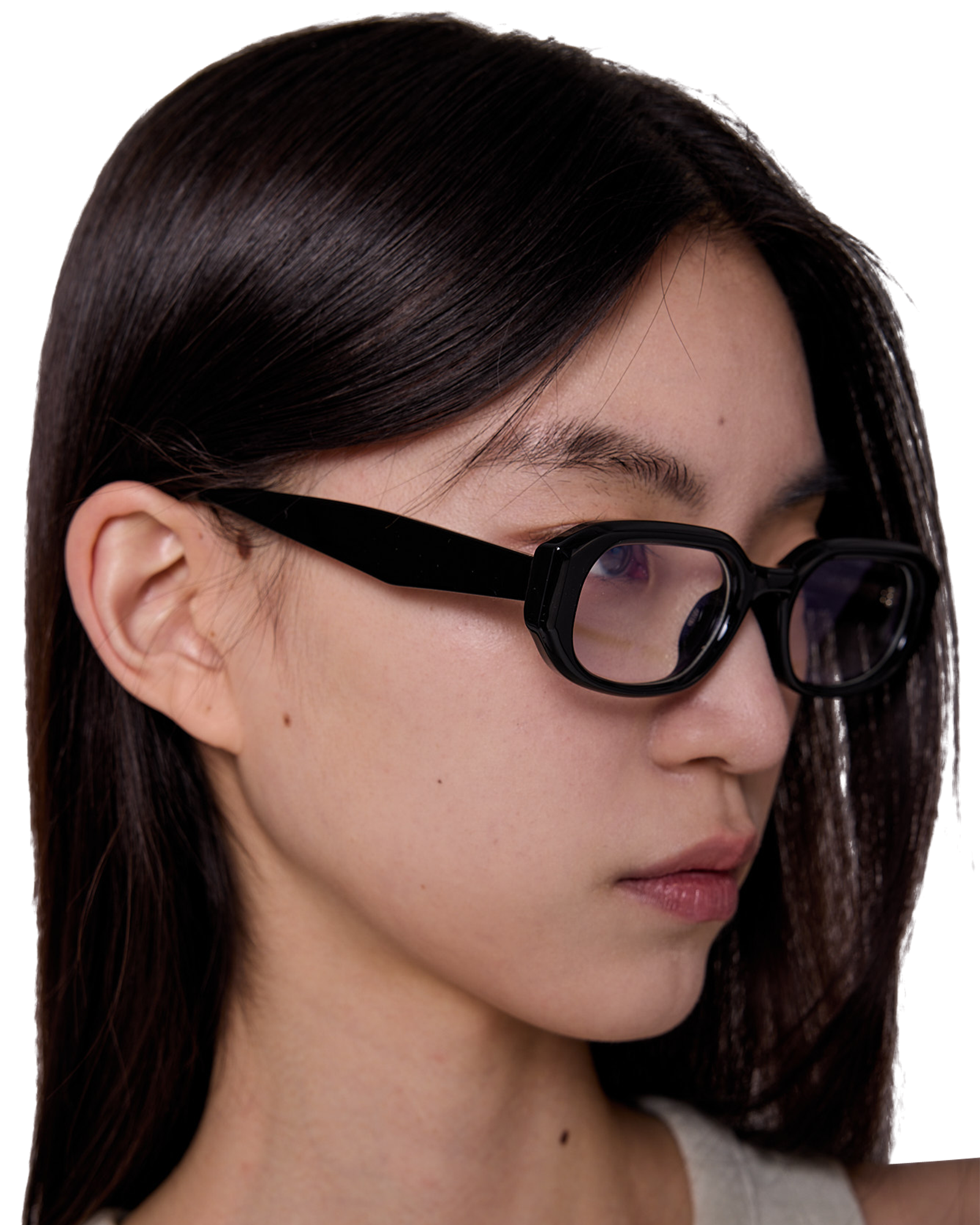 Kimhe Kim - Narrow Rectangular Glasses (Black) product image 9 | TRAB K-Fashion Australia