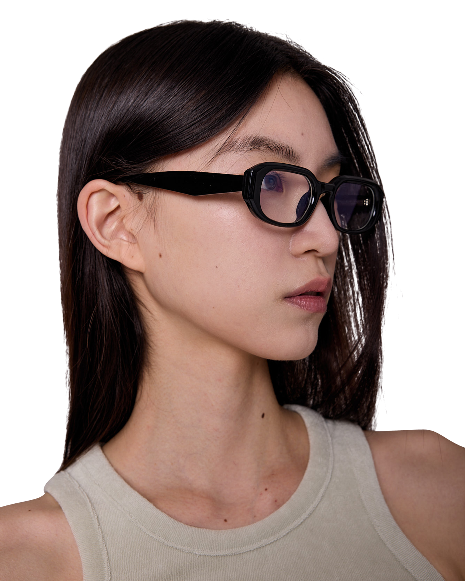 Kimhe Kim - Narrow Rectangular Glasses (Black) product image 10 | TRAB K-Fashion Australia