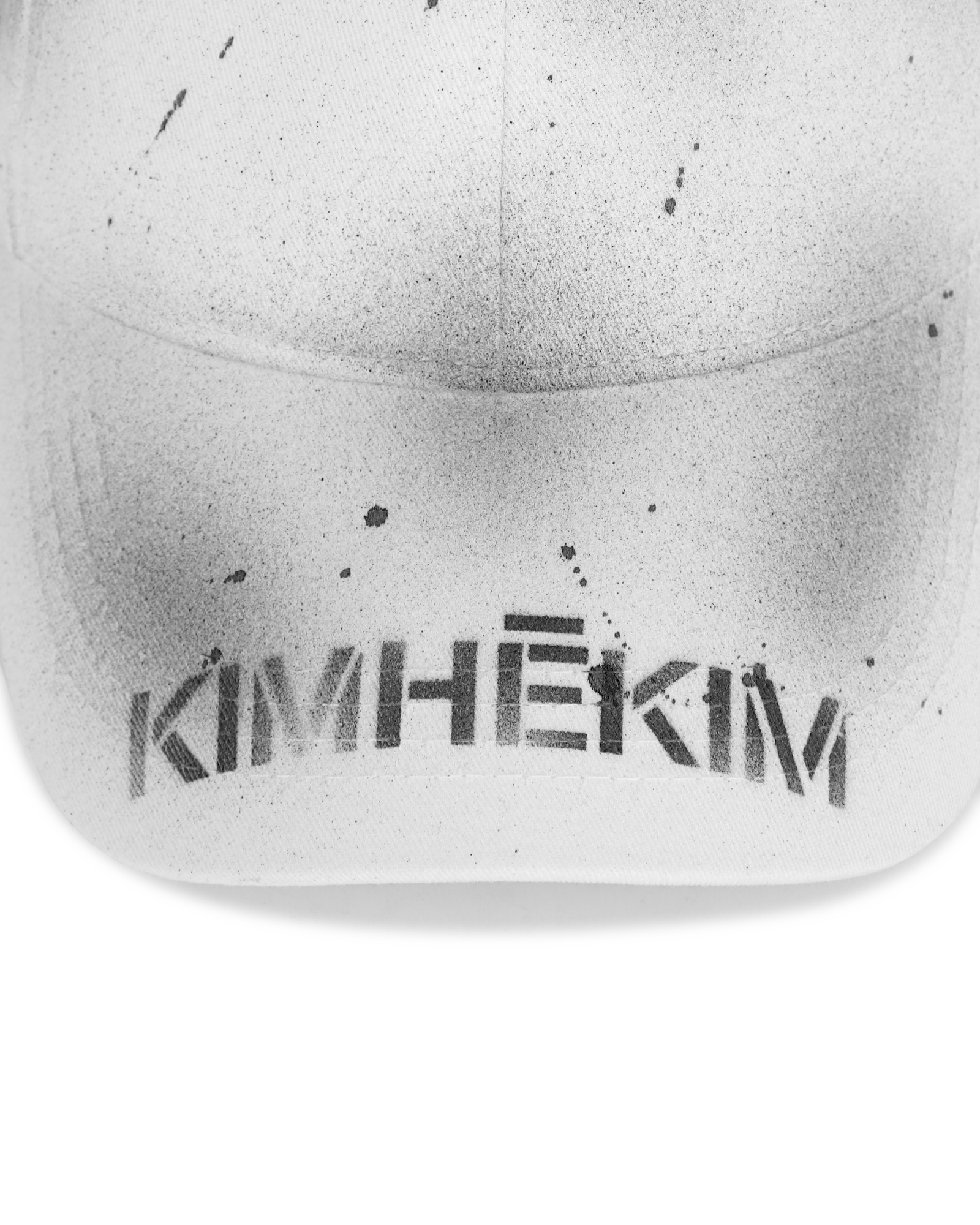 Kimhe Kim - Spray Dyed Cap (White/Charcoal) product image 4 | TRAB K-Fashion Australia