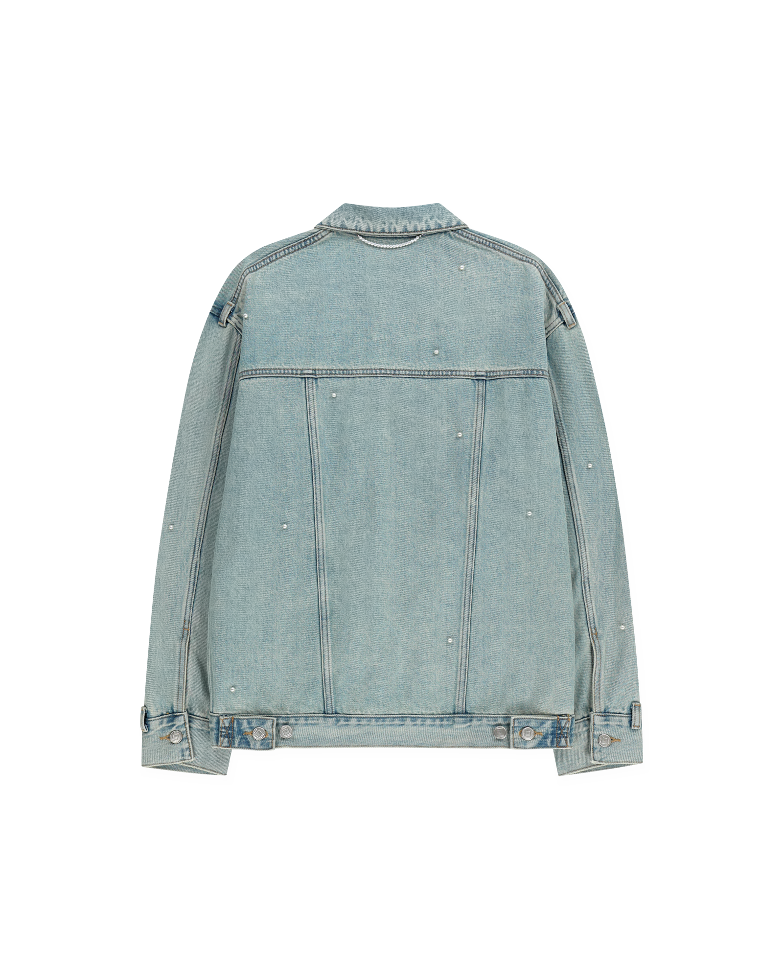 Kimhe Kim - Pearl Embellished Denim Jacket (Sky Blue) product image 13 | TRAB K-Fashion Australia