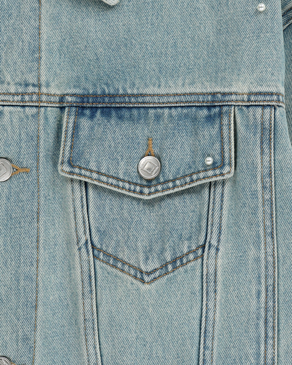 Kimhe Kim - Pearl Embellished Denim Jacket (Sky Blue) product image 15 | TRAB K-Fashion Australia