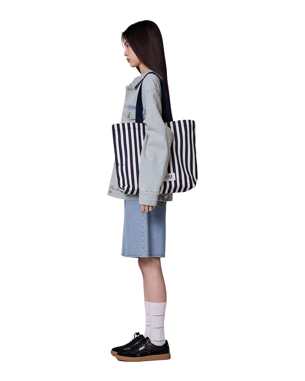 Kimhe Kim - Pearl Embellished Denim Jacket (Sky Blue) product image 5 | TRAB K-Fashion Australia