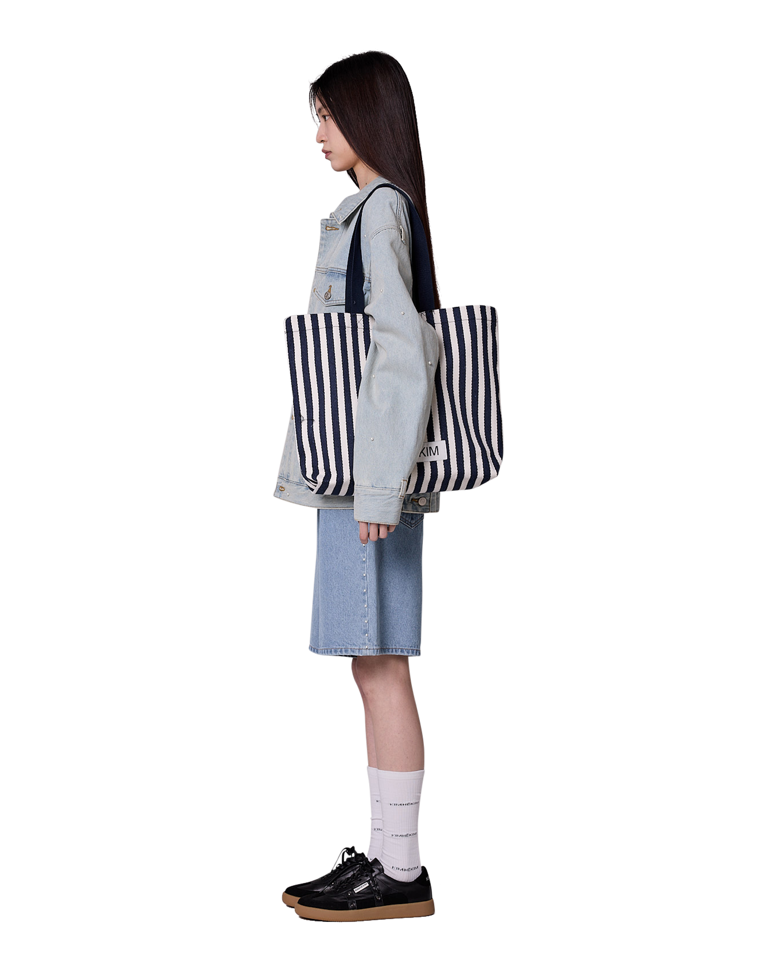 Kimhe Kim - Pearl Embellished Denim Jacket (Sky Blue) product image 5 | TRAB K-Fashion Australia