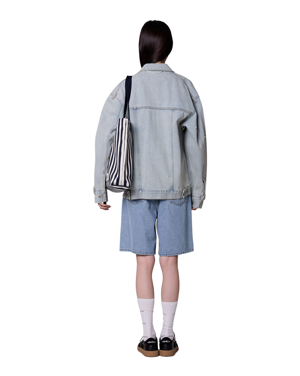Kimhe Kim - Pearl Embellished Denim Jacket (Sky Blue) product image 6 | TRAB K-Fashion Australia