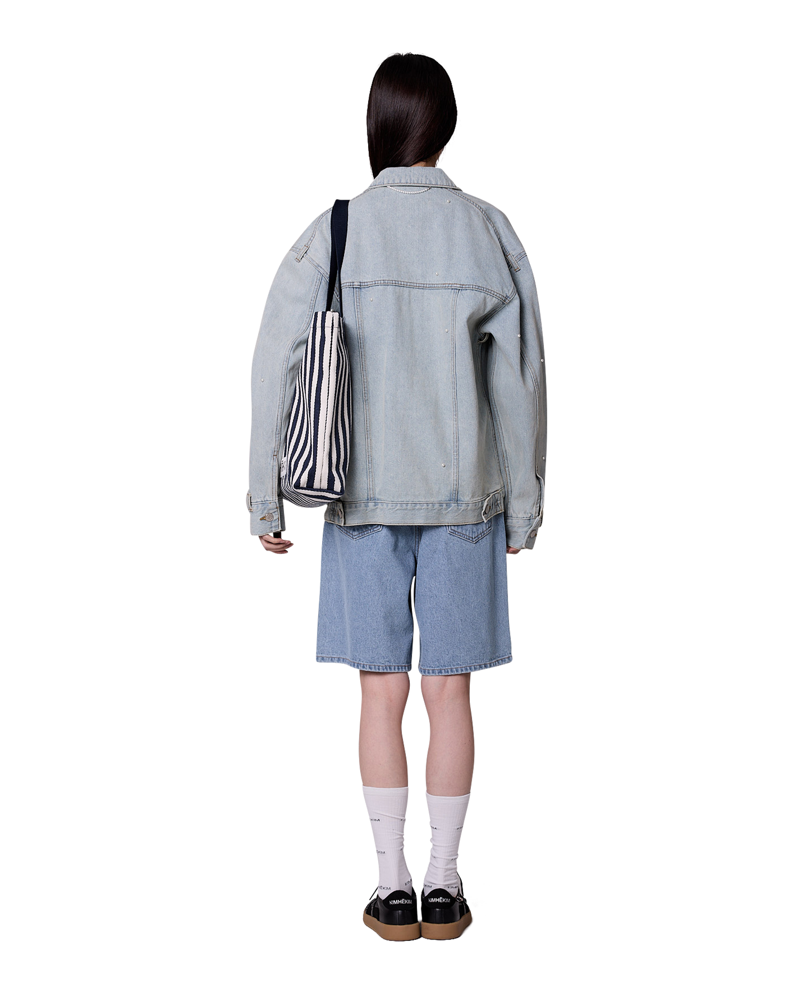 Kimhe Kim - Pearl Embellished Denim Jacket (Sky Blue) product image 6 | TRAB K-Fashion Australia