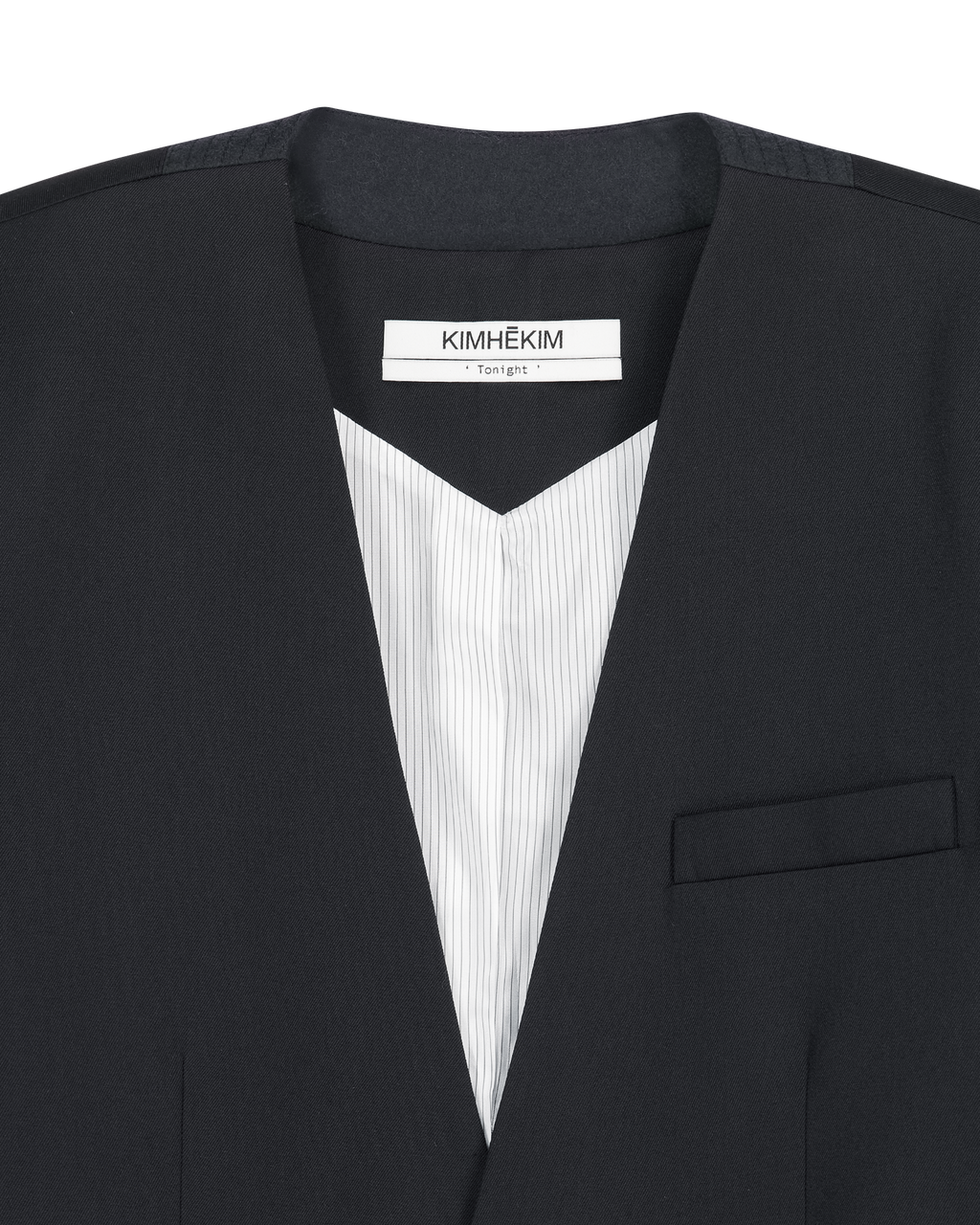 Kimhe Kim - Victor Collarless Jacket (Navy) product image 10 | TRAB K-Fashion Australia