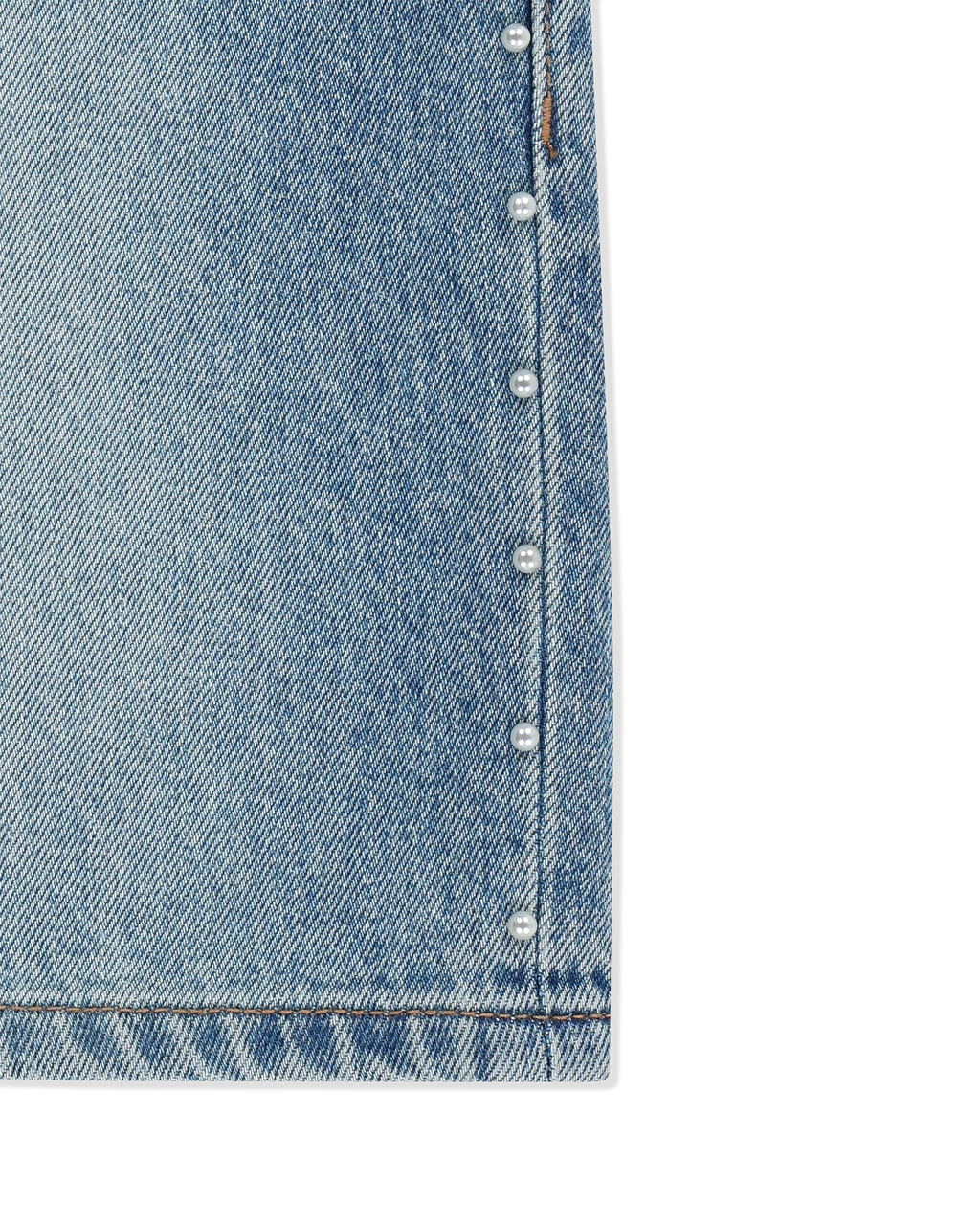Kimhe Kim - Pearl Embellished Denim Shorts (Sky Blue) product image 9 | TRAB K-Fashion Australia