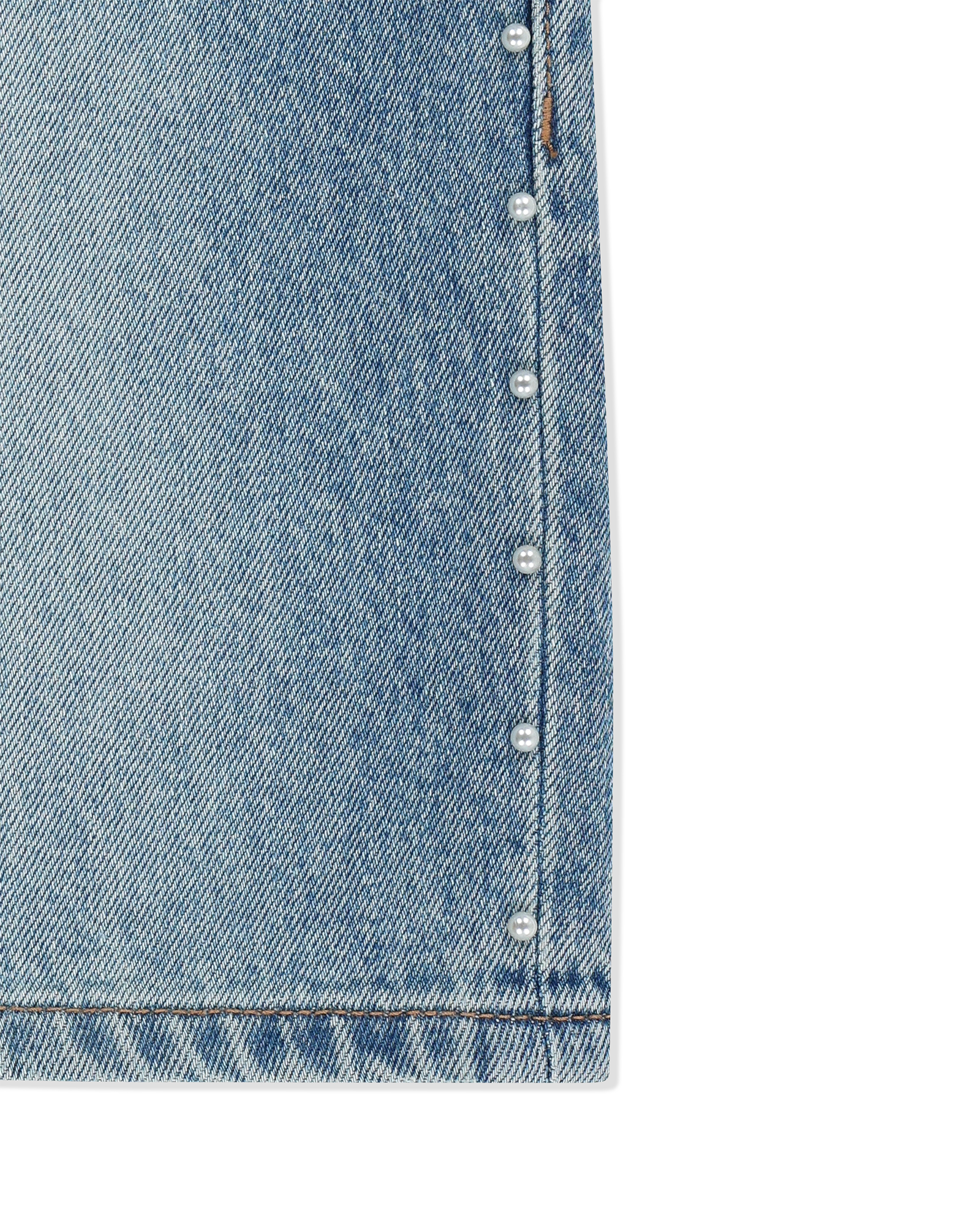 Kimhe Kim - Pearl Embellished Denim Shorts (Sky Blue) product image 9 | TRAB K-Fashion Australia