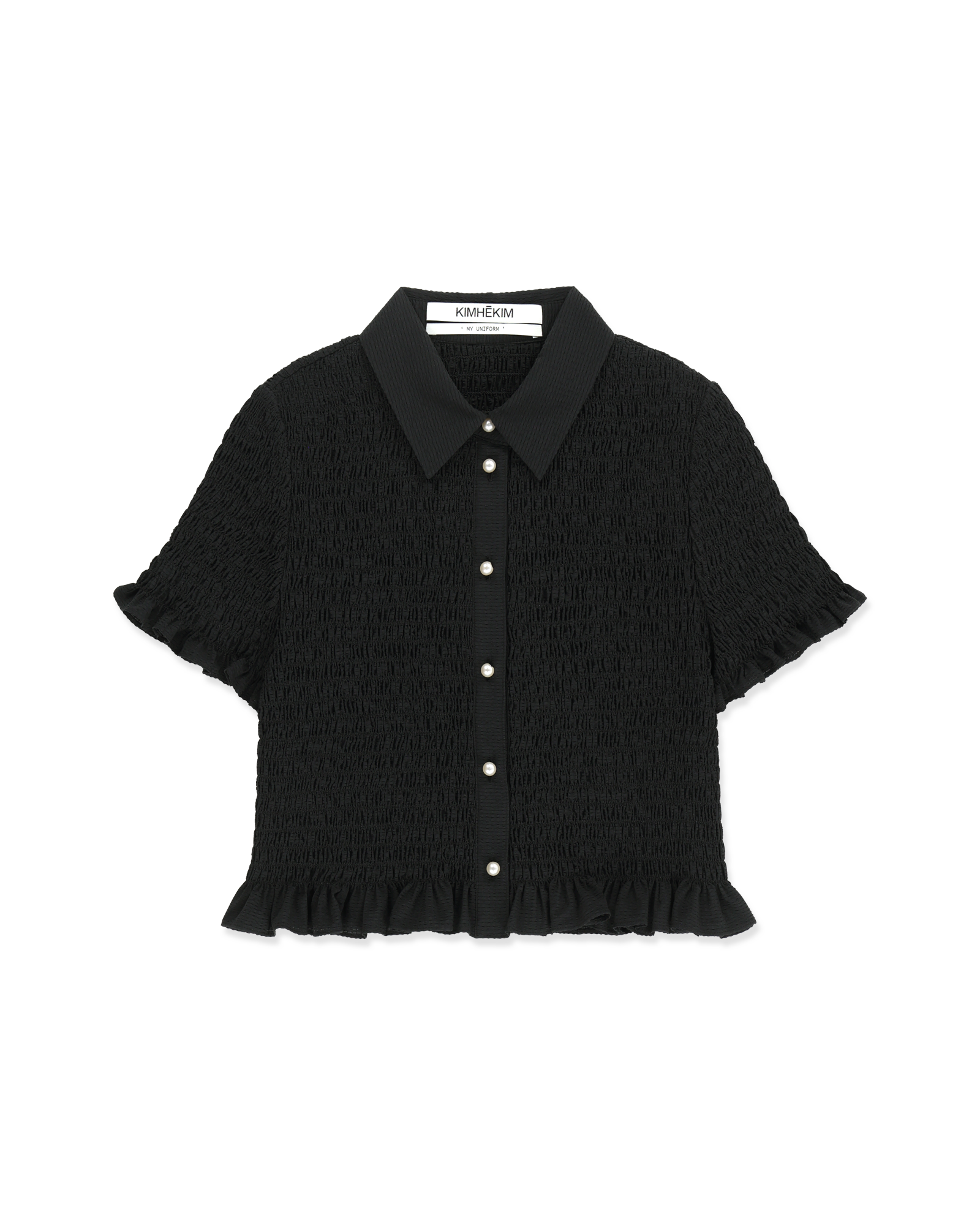 Kimhe Kim - Lena Cropped Shirt (Black) product image 1 | TRAB K-Fashion Australia