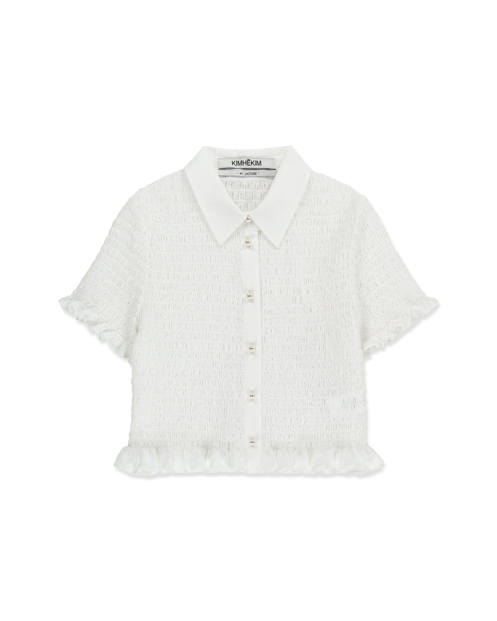 Kimhe Kim - Lena Cropped Shirt (Ivory) product image 1 | TRAB K-Fashion Australia