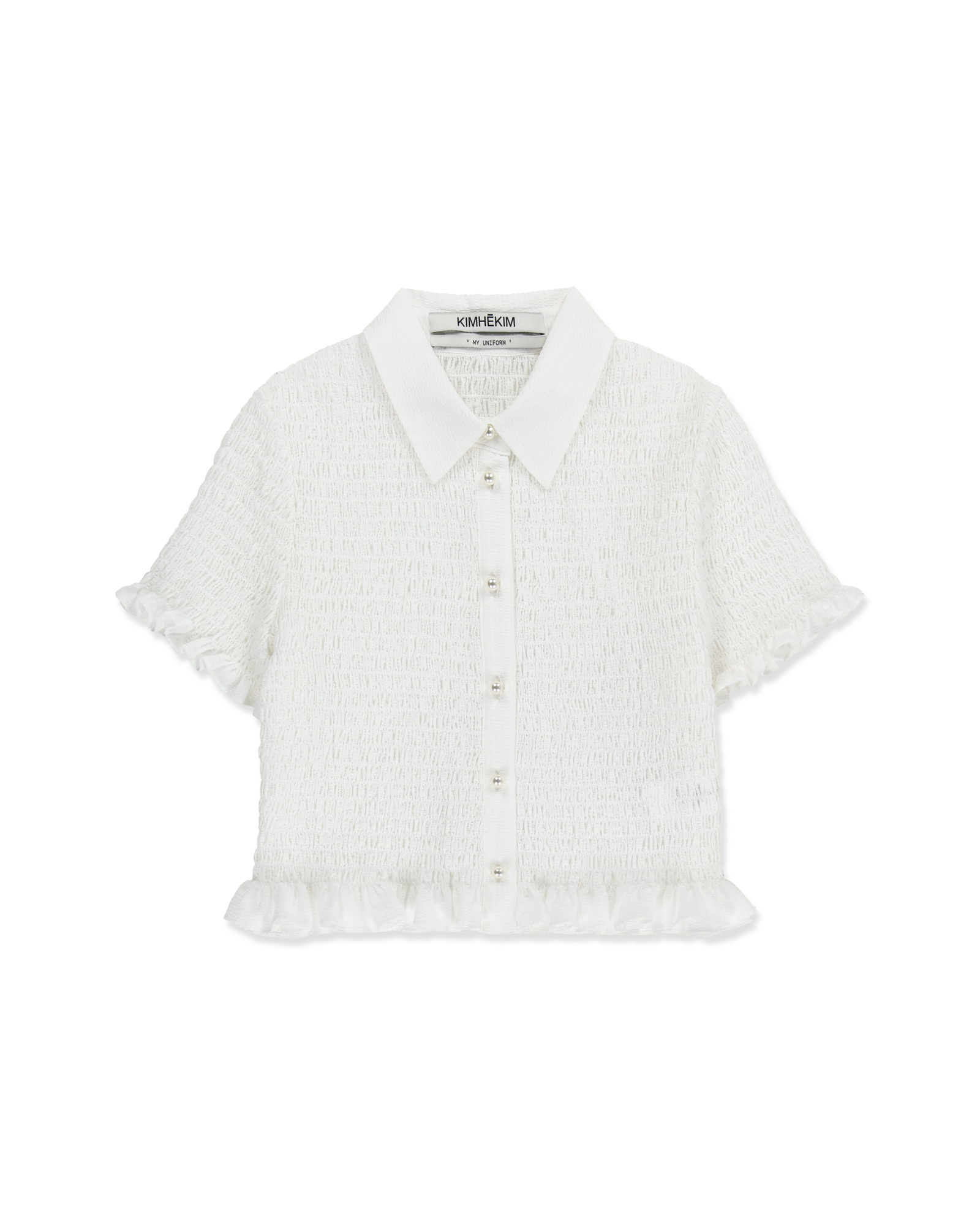 Kimhe Kim - Lena Cropped Shirt (Ivory) product image 1 | TRAB K-Fashion Australia
