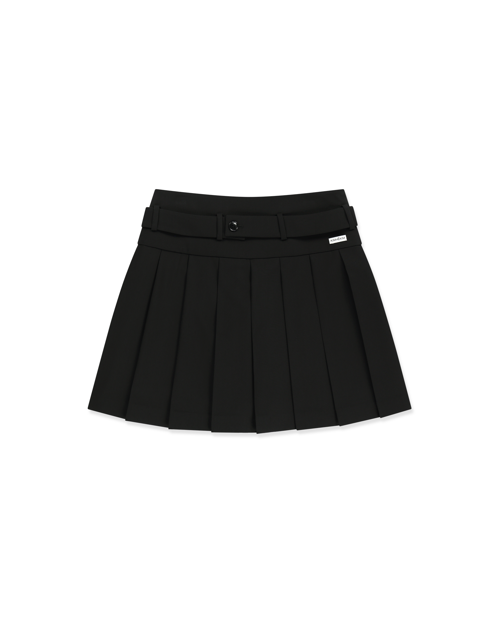 Kimhe Kim - Wool-Blend Belted Skirt (Black) product image 1 | TRAB K-Fashion Australia