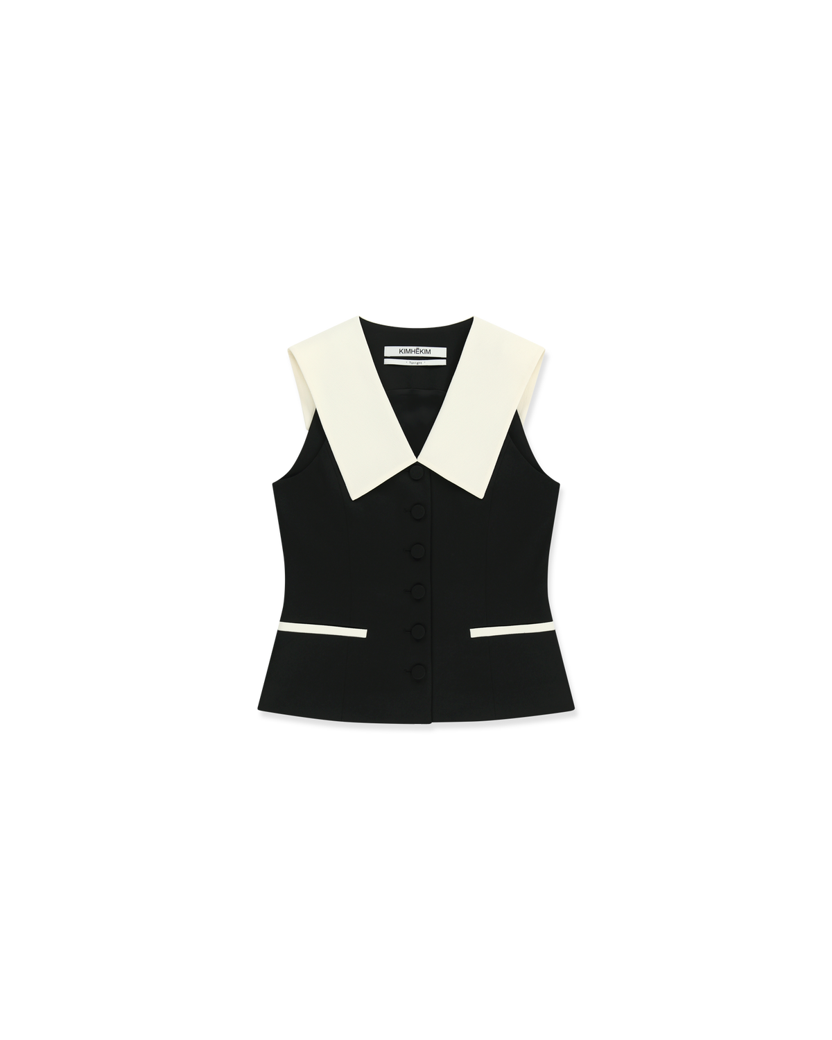 Kimhe Kim - Malevich Sailor Collar Vest (Black/Ivory) product image 5 | TRAB K-Fashion Australia