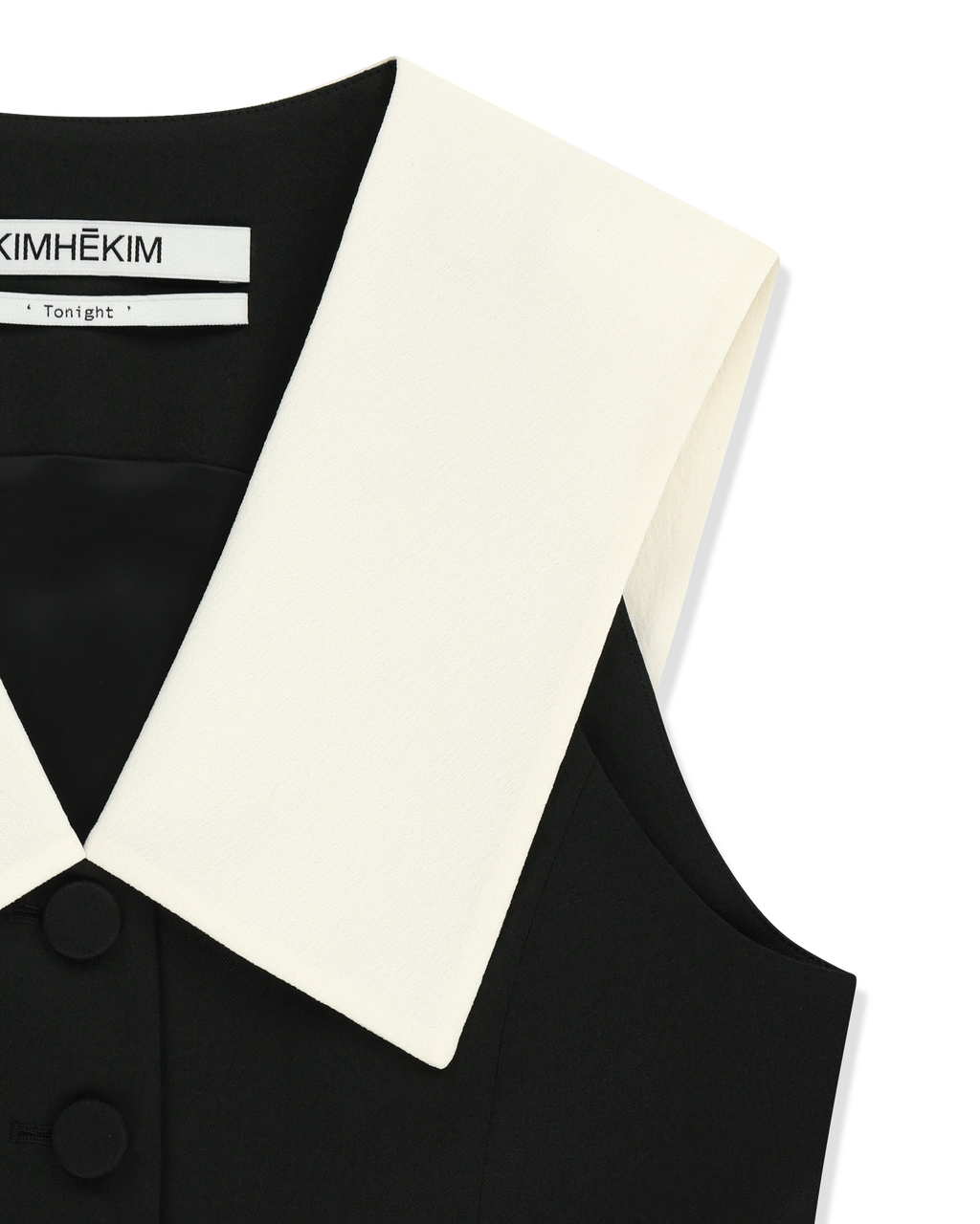 Kimhe Kim - Malevich Sailor Collar Vest (Black/Ivory) product image 10 | TRAB K-Fashion Australia
