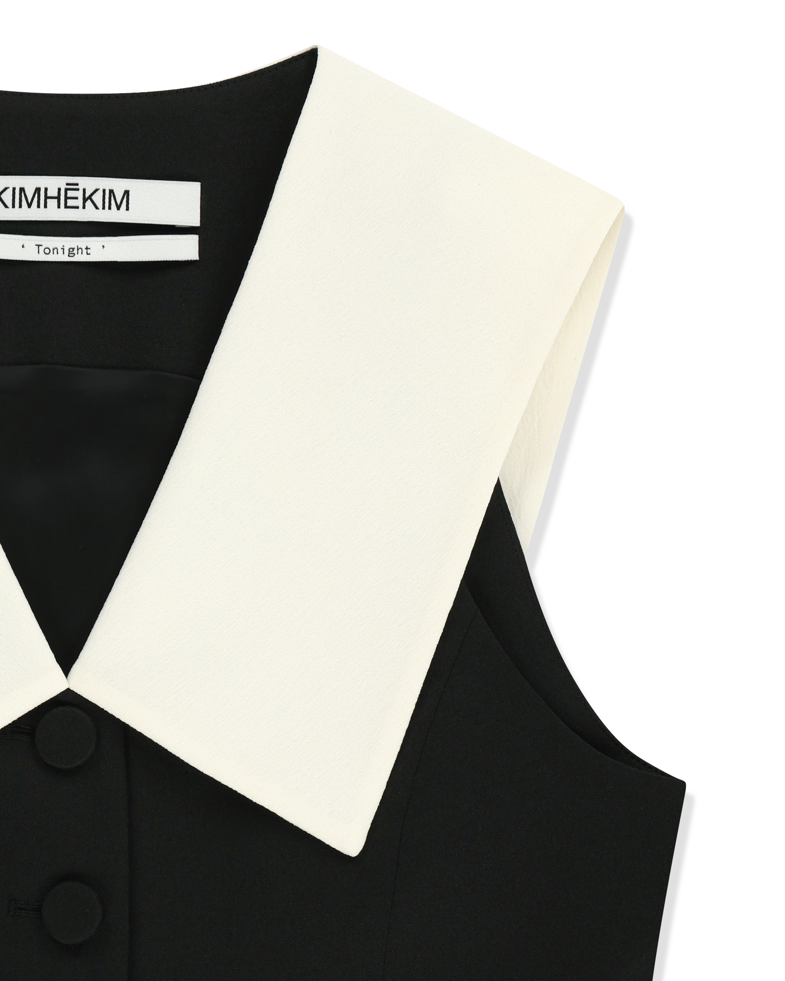 Kimhe Kim - Malevich Sailor Collar Vest (Black/Ivory) product image 10 | TRAB K-Fashion Australia