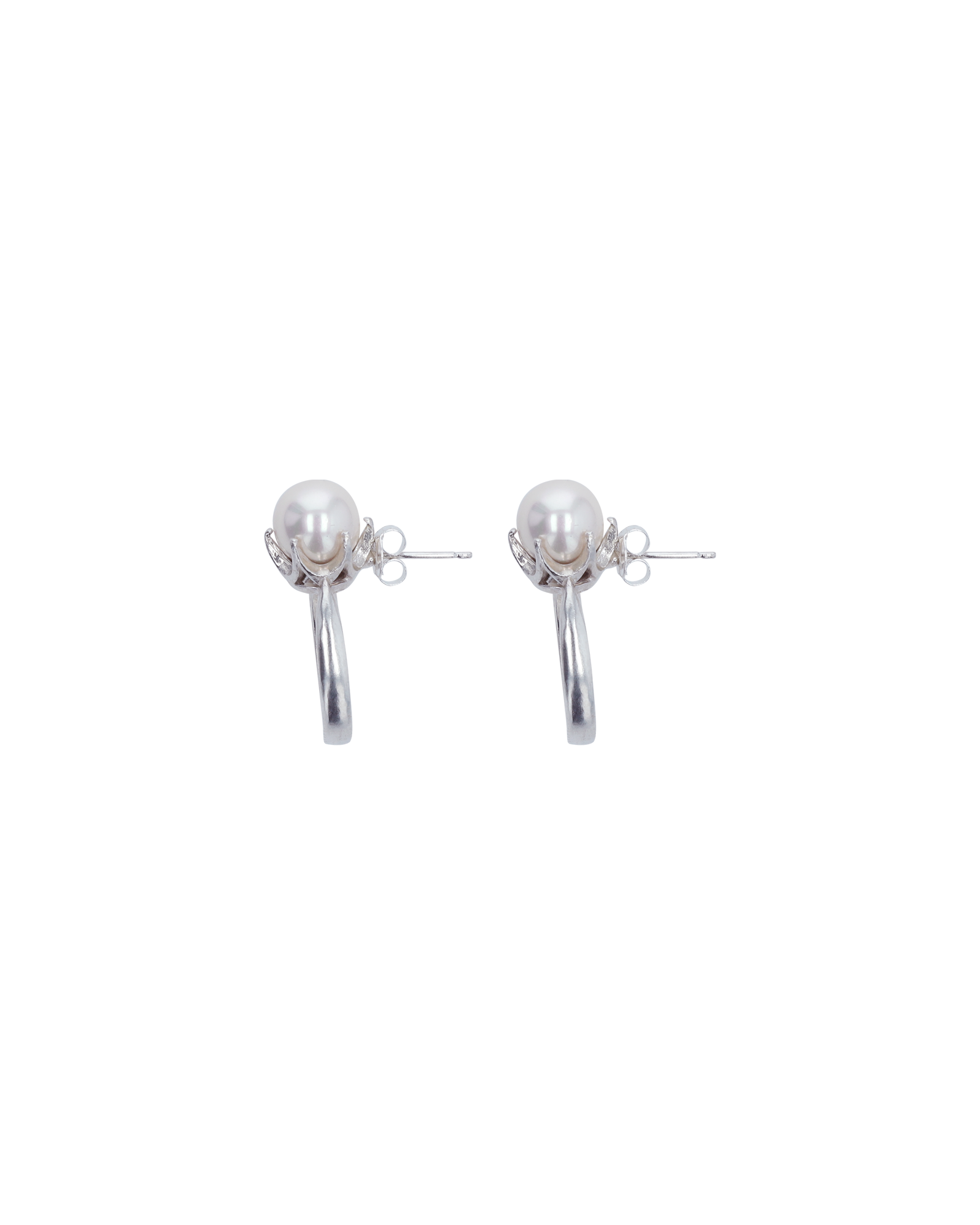 Kimhe Kim - Pearl Ring Earrings (Silver) product image 6 | TRAB K-Fashion Australia
