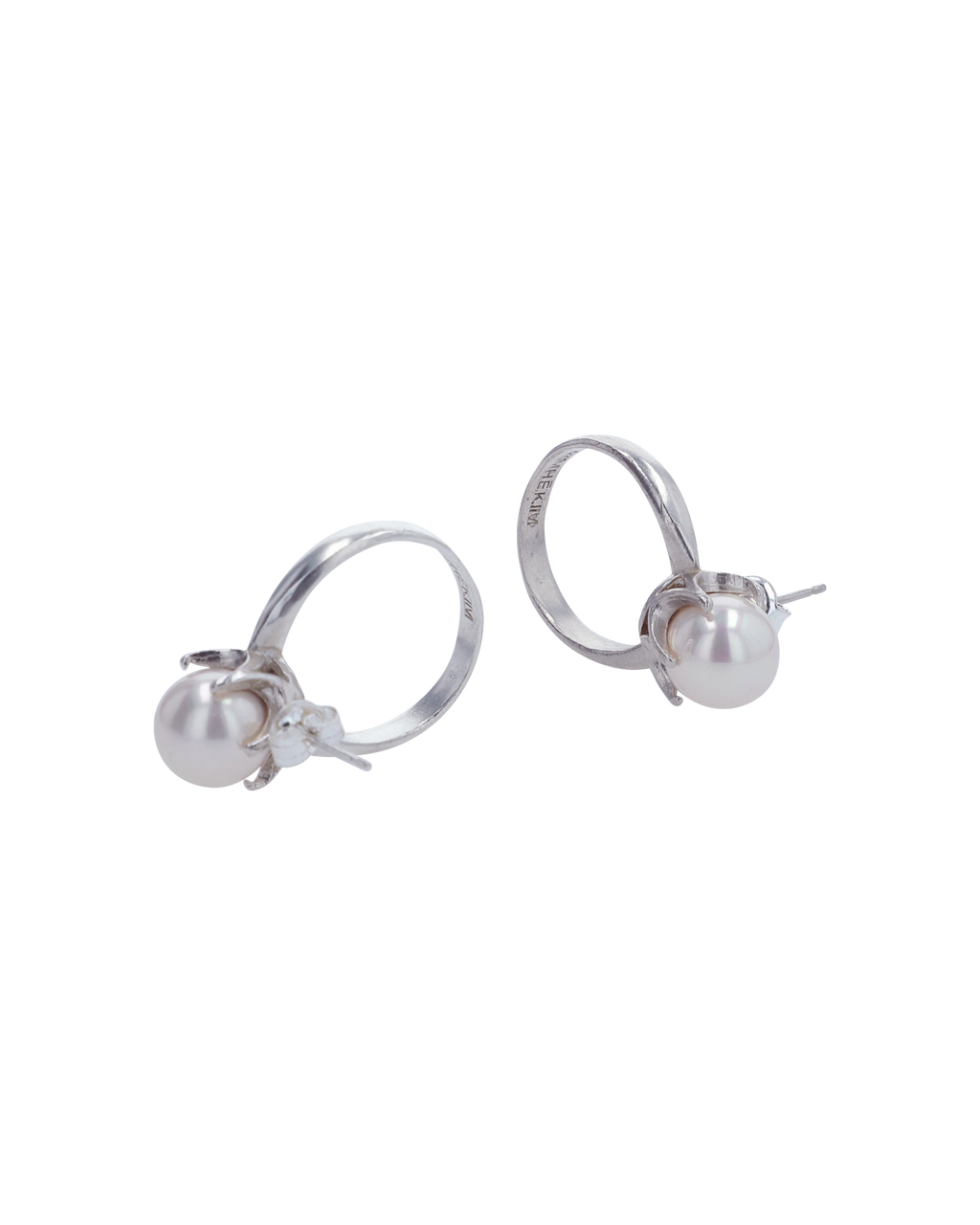 Kimhe Kim - Pearl Ring Earrings (Silver) product image 8 | TRAB K-Fashion Australia