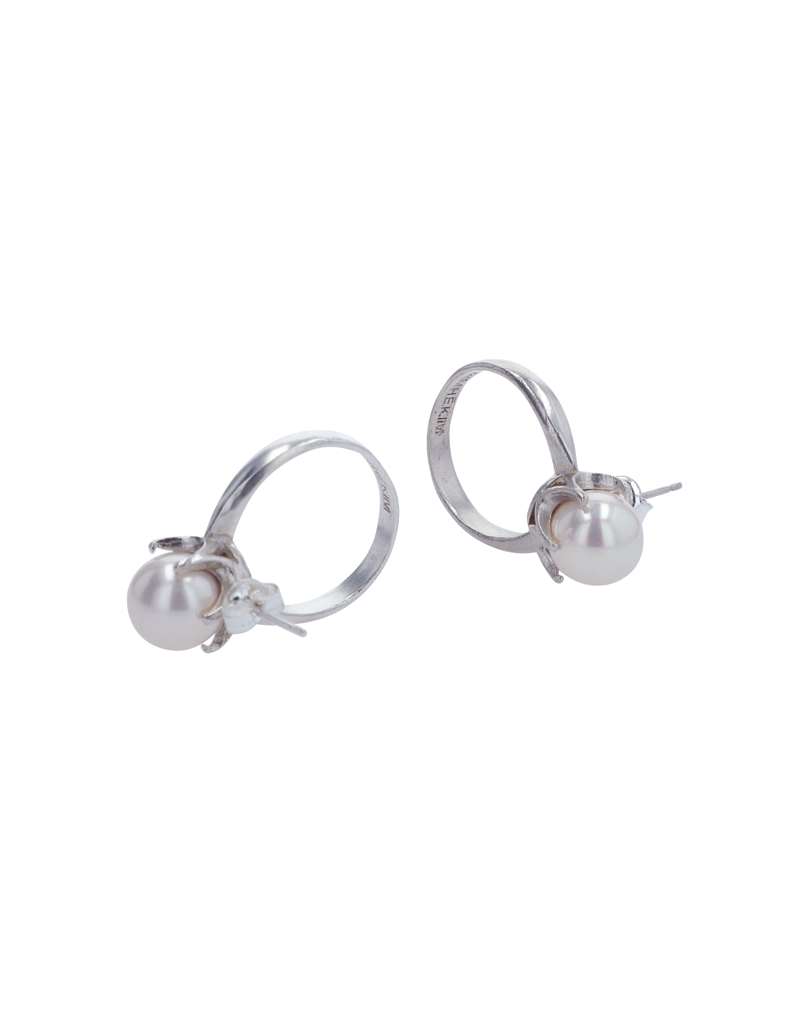 Kimhe Kim - Pearl Ring Earrings (Silver) product image 8 | TRAB K-Fashion Australia